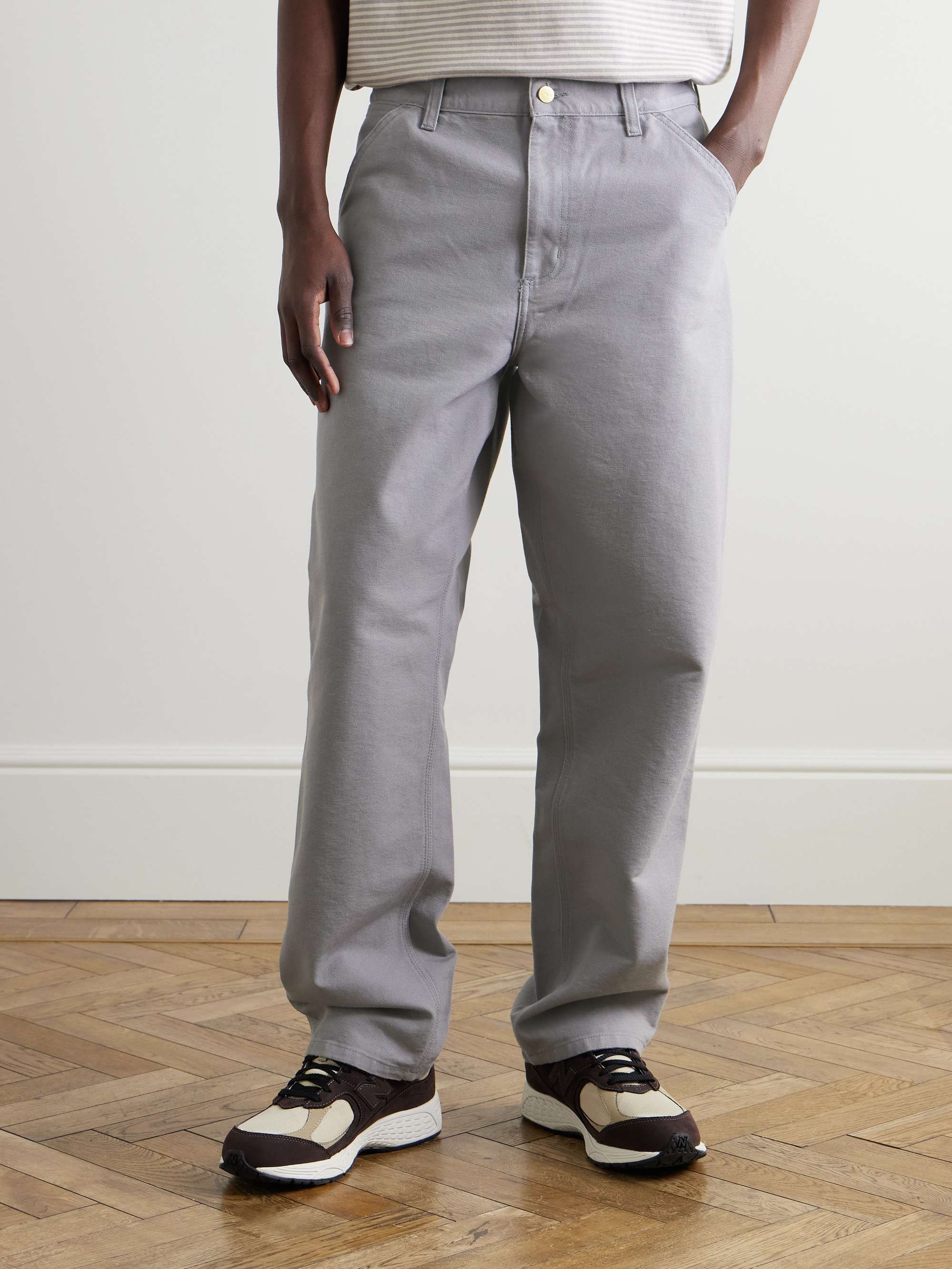 CARHARTT WIP بنطال Single Knee بأرجل مستقيمة من قطن الكنفا العضوي