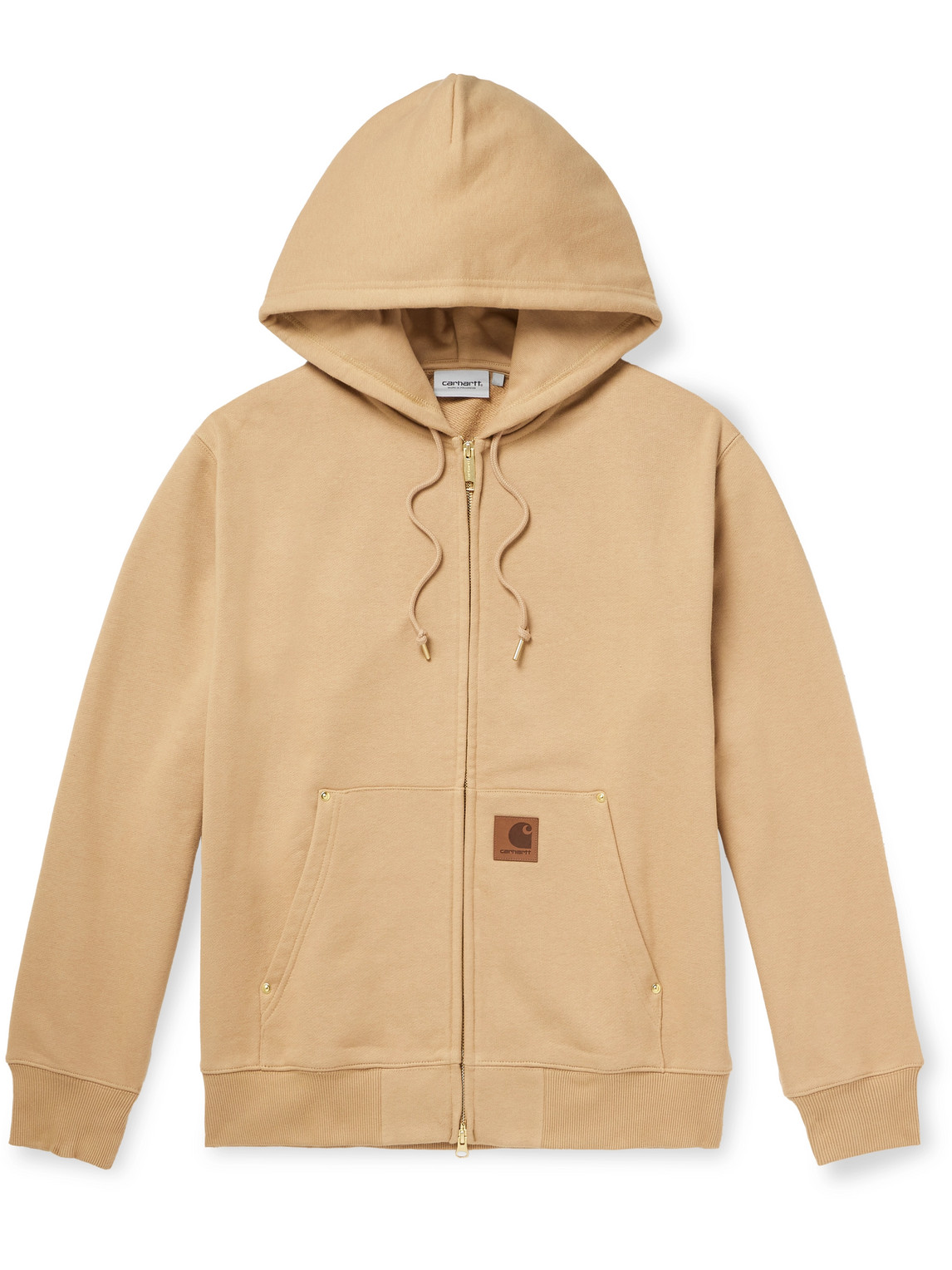 Eldon Logo-Appliquéd Cotton-Blend Jersey Zip-Up Hoodie
