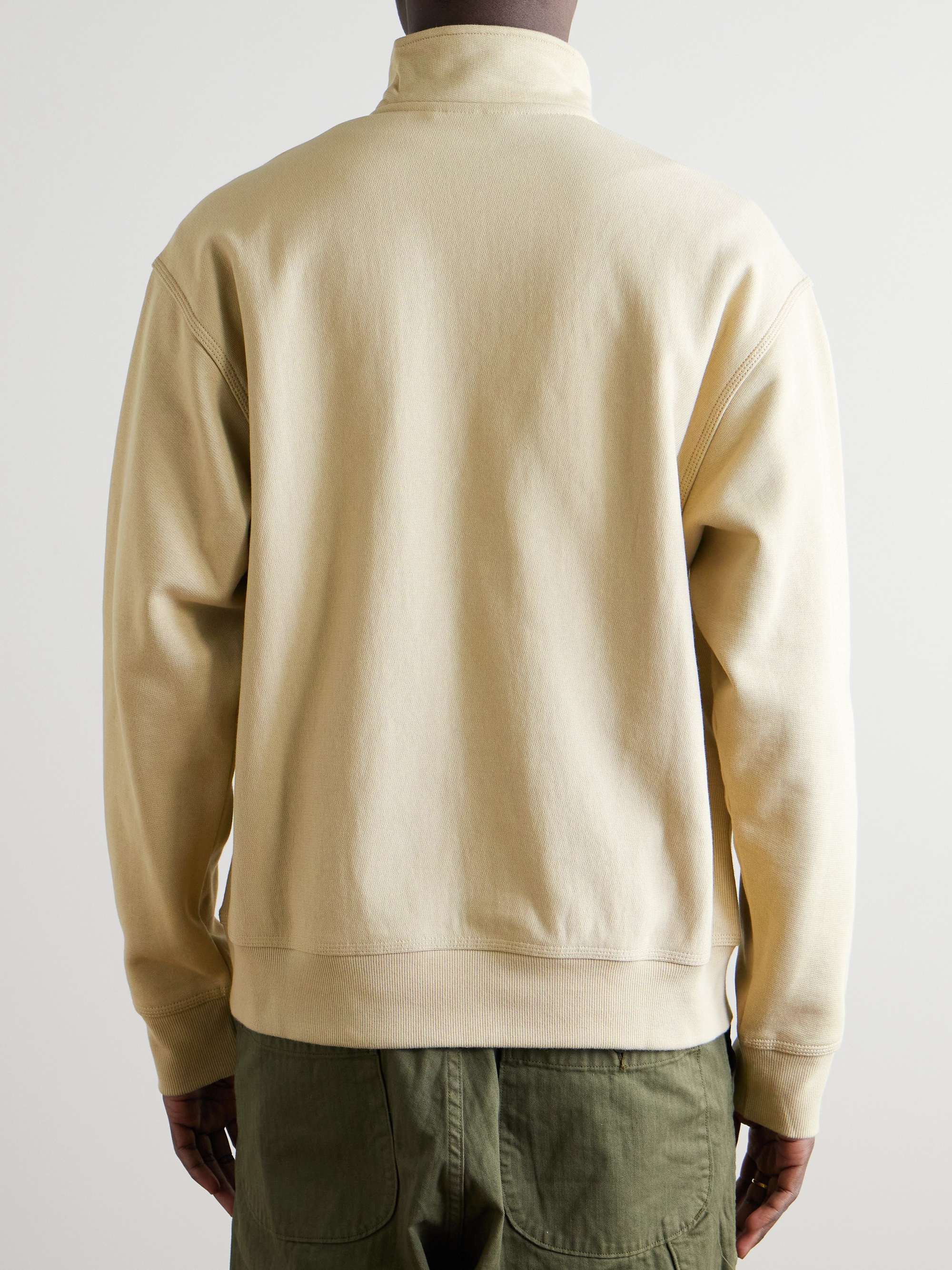 CARHARTT WIP Felpa in jersey di misto cotone con mezza zip American Script