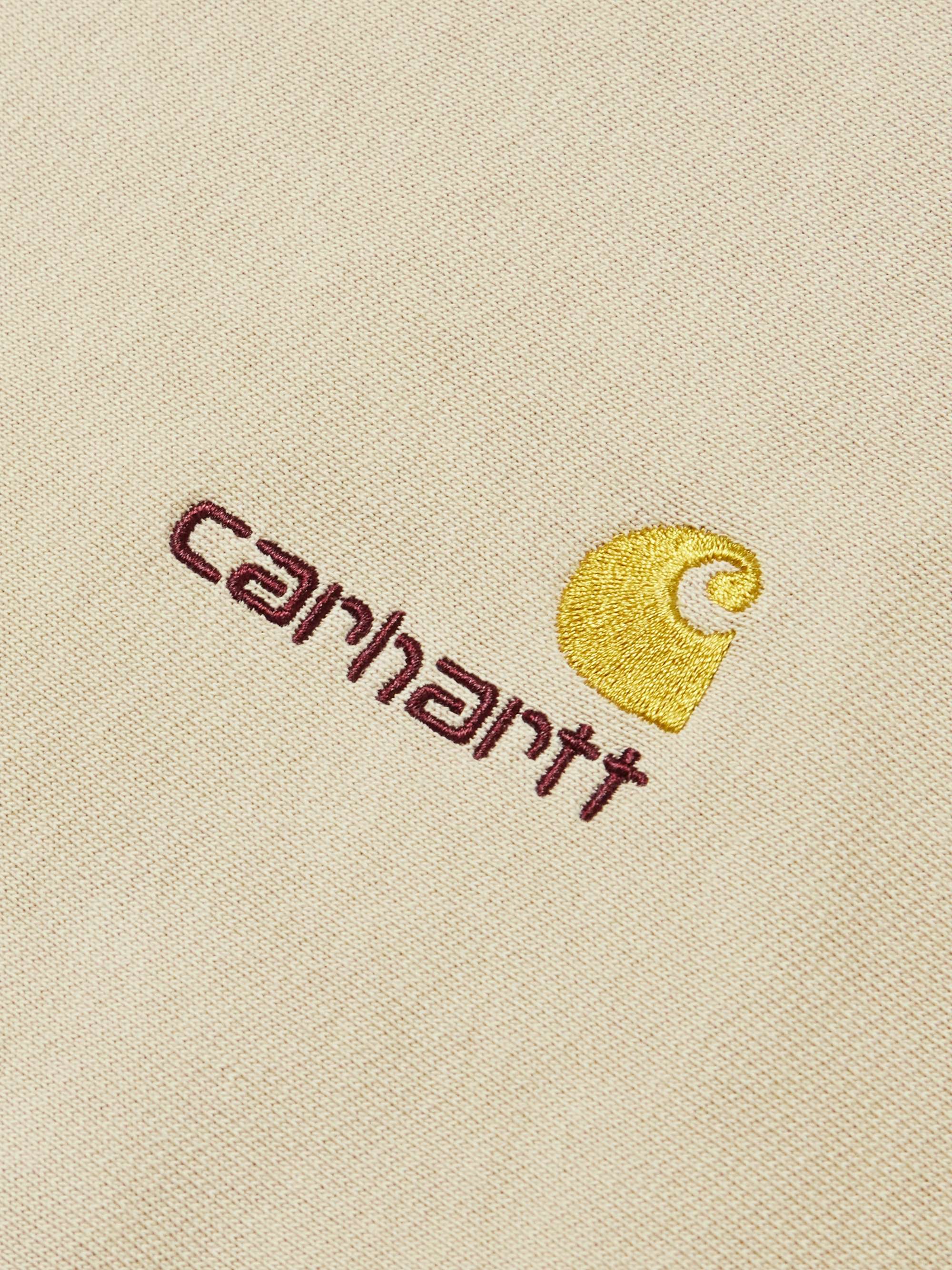 CARHARTT WIP Felpa in jersey di misto cotone con mezza zip American Script