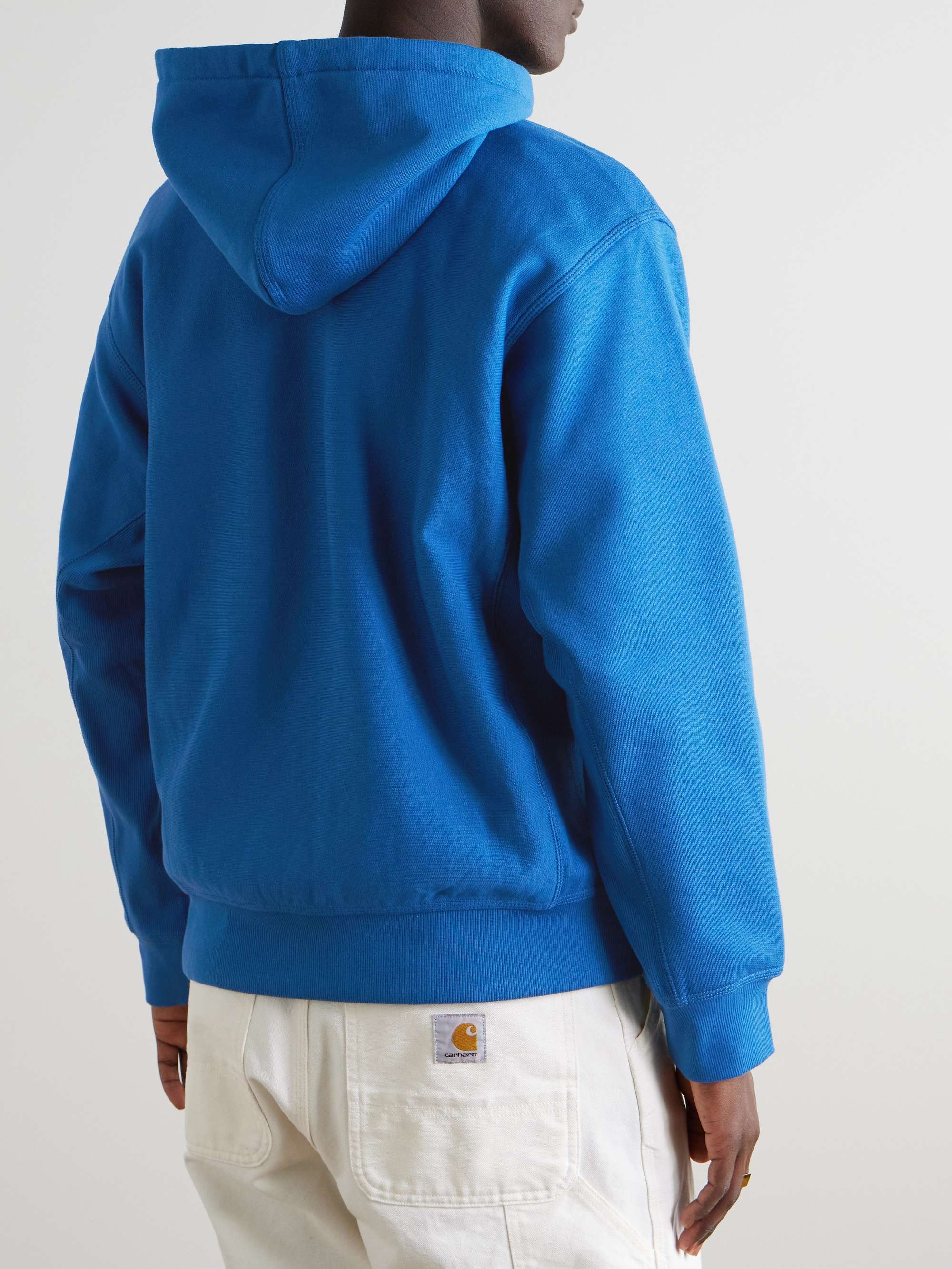 CARHARTT WIP Felpa in jersey di misto cotone con cappuccio e logo ricamato American Script