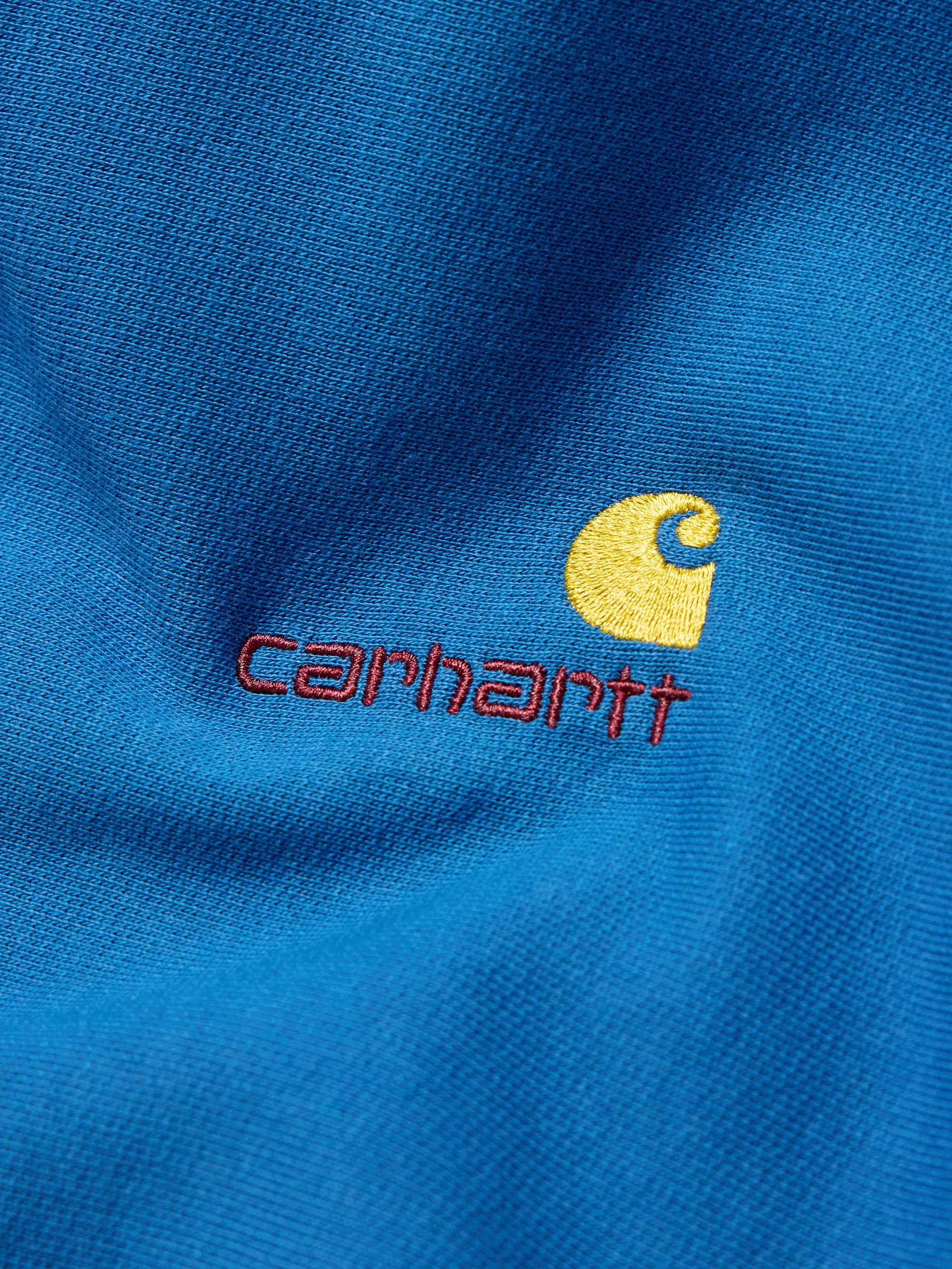 CARHARTT WIP Felpa in jersey di misto cotone con cappuccio e logo ricamato American Script