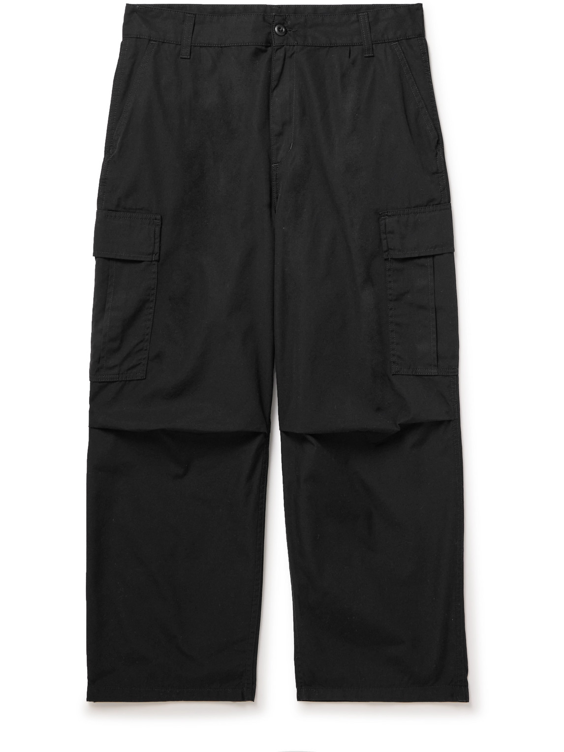 Carhartt Cole Straight-leg Cotton-twill Cargo Trousers In Black