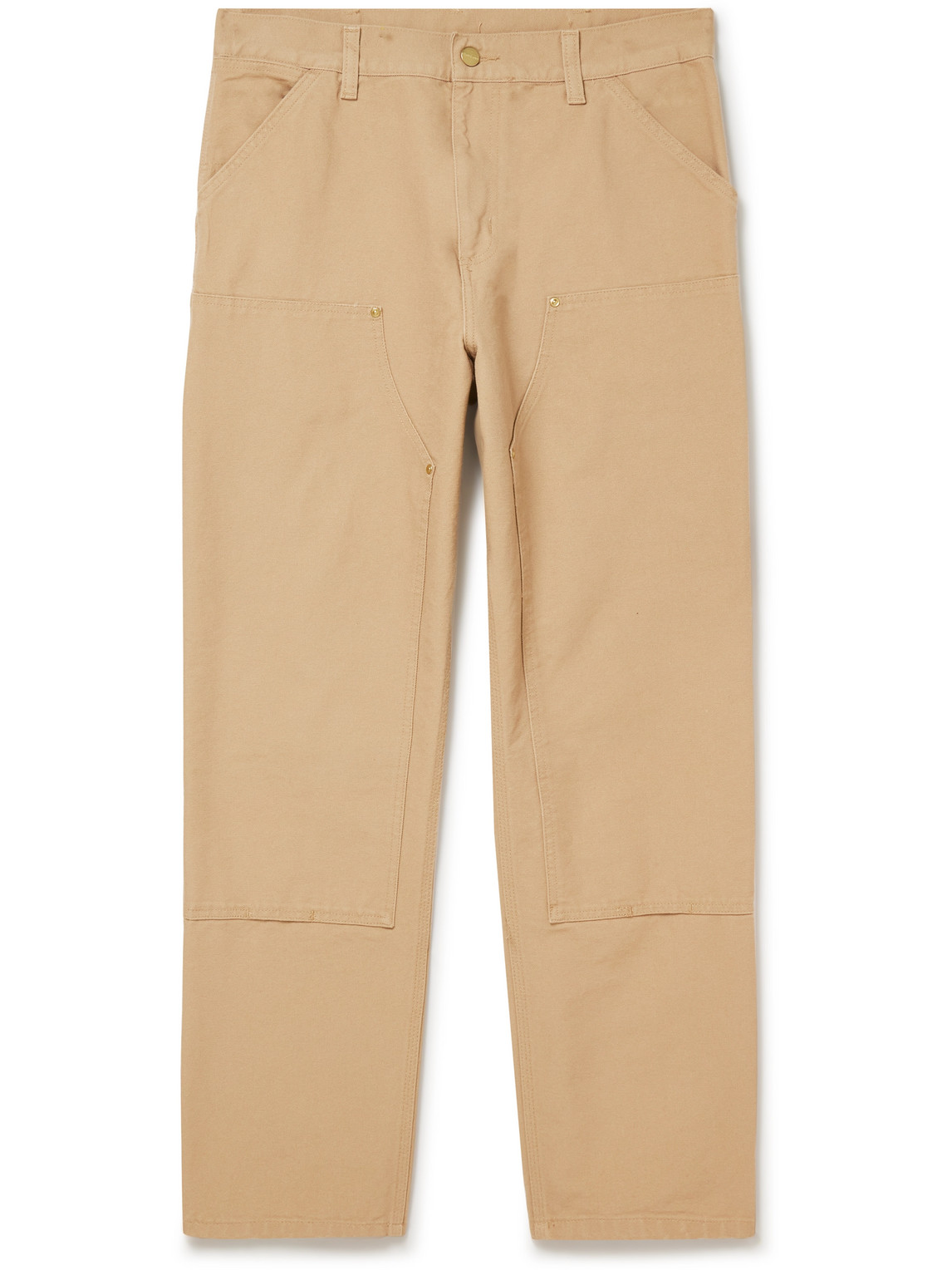 Carhartt Nash Straight-leg Panelled Cotton-canvas Trousers In Neutrals