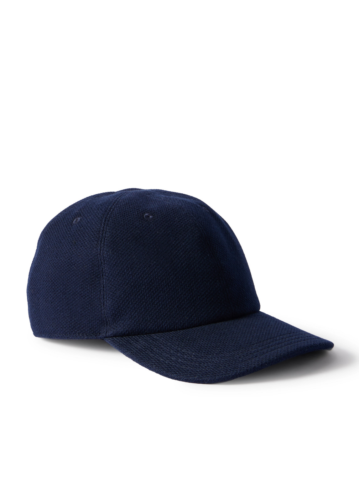 Kiton Logo-embroidered Cotton-piqué Baseball Cap In Blue
