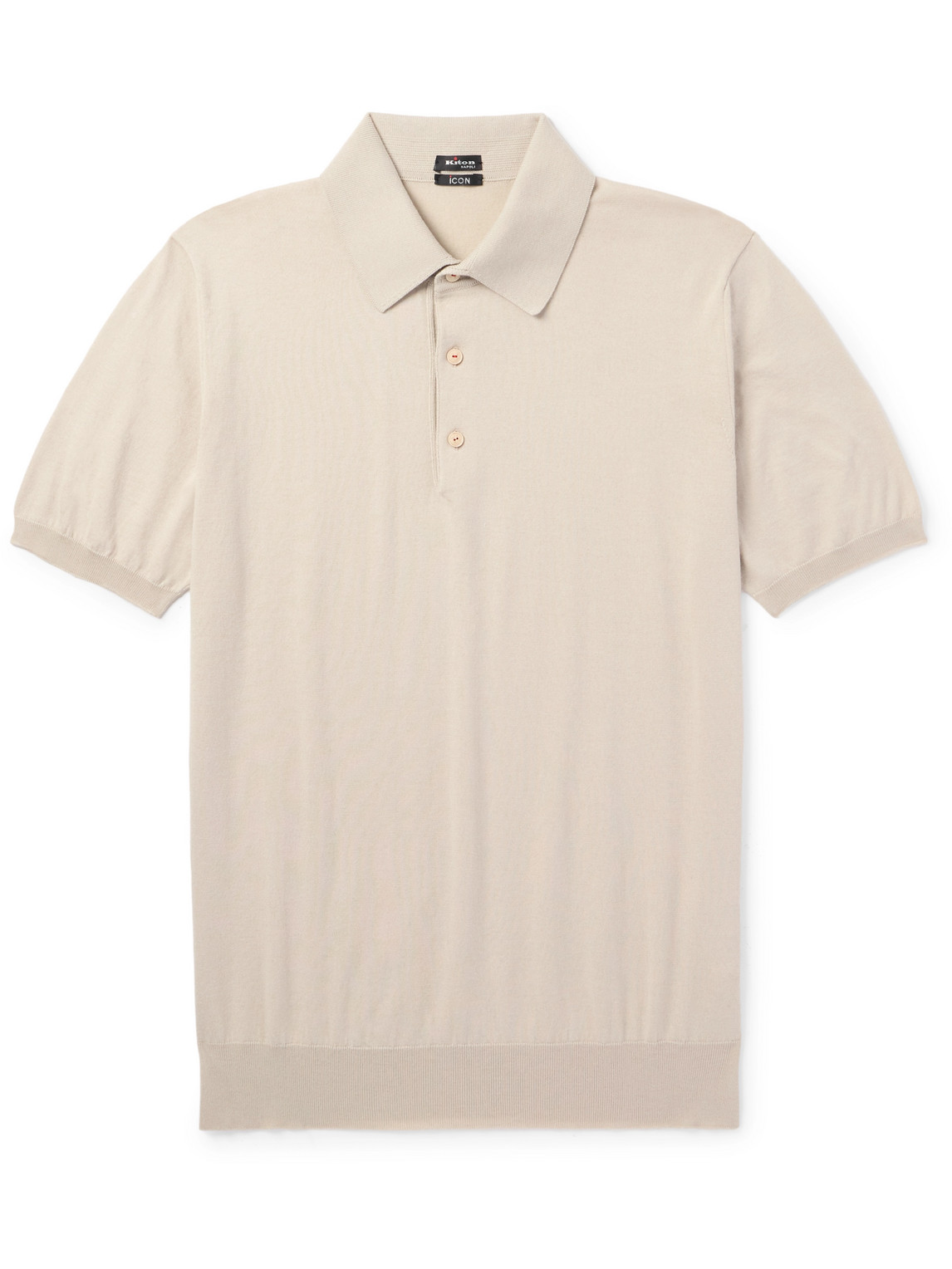 Kiton Cotton Polo Shirt In Neutrals