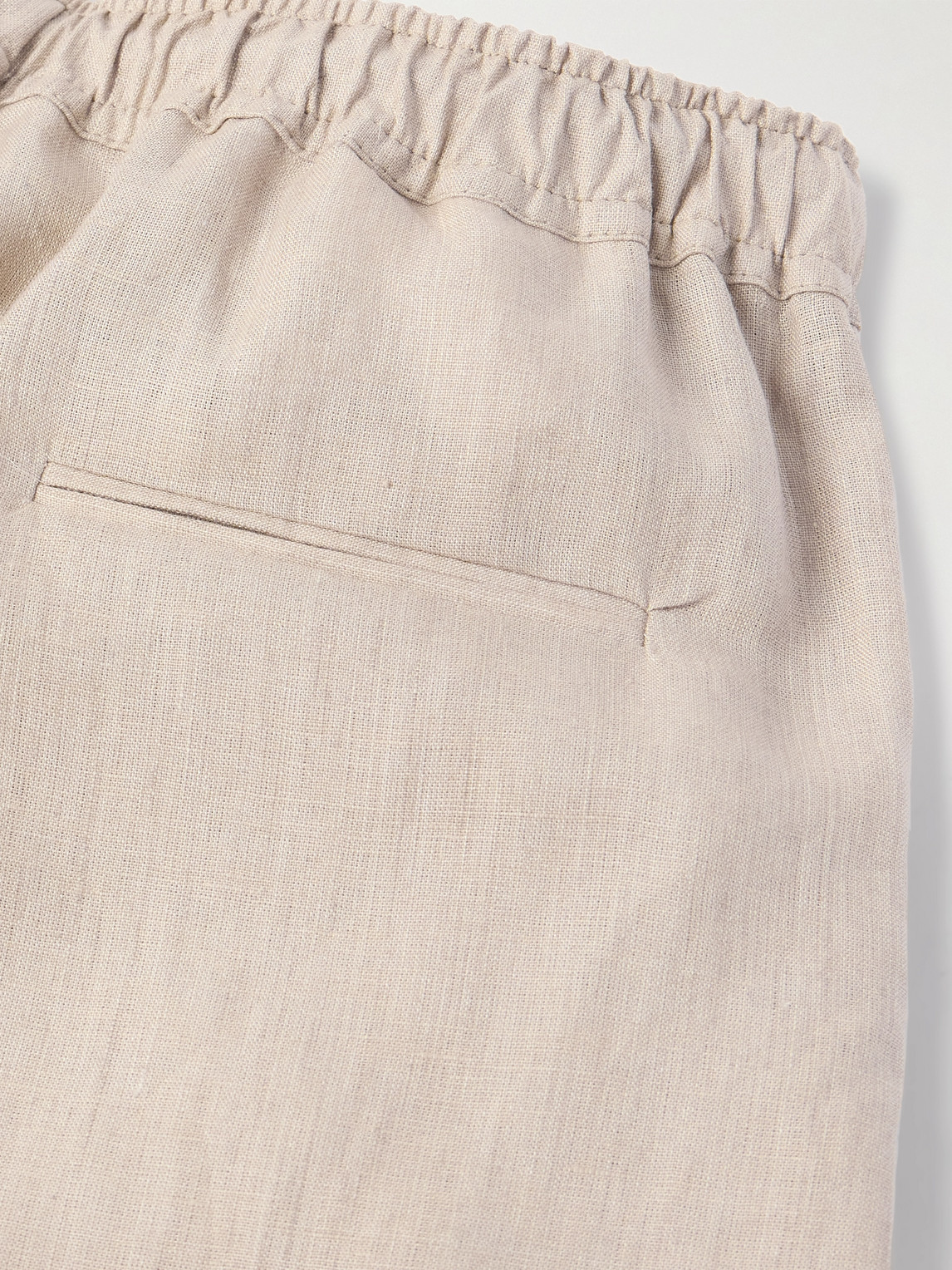KITON STRAIGHT-LEG LINEN DRAWSTRING SHORTS