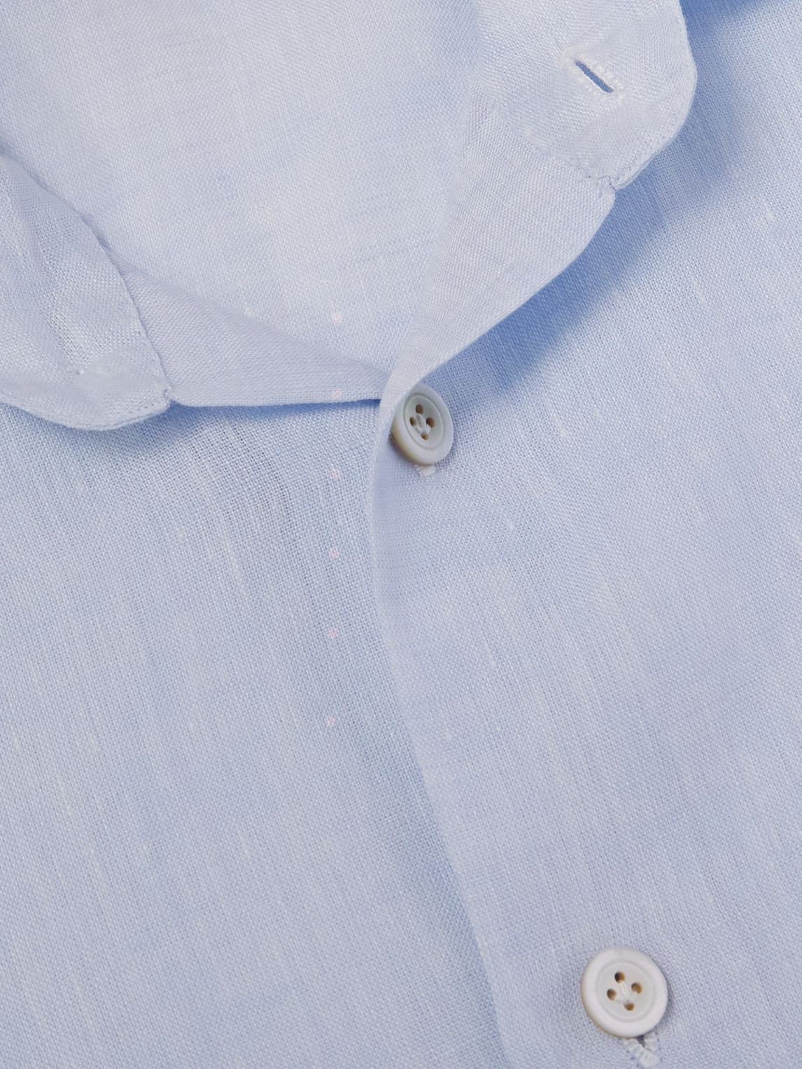 Shop Kiton Slim-fit Linen Shirt In Blue