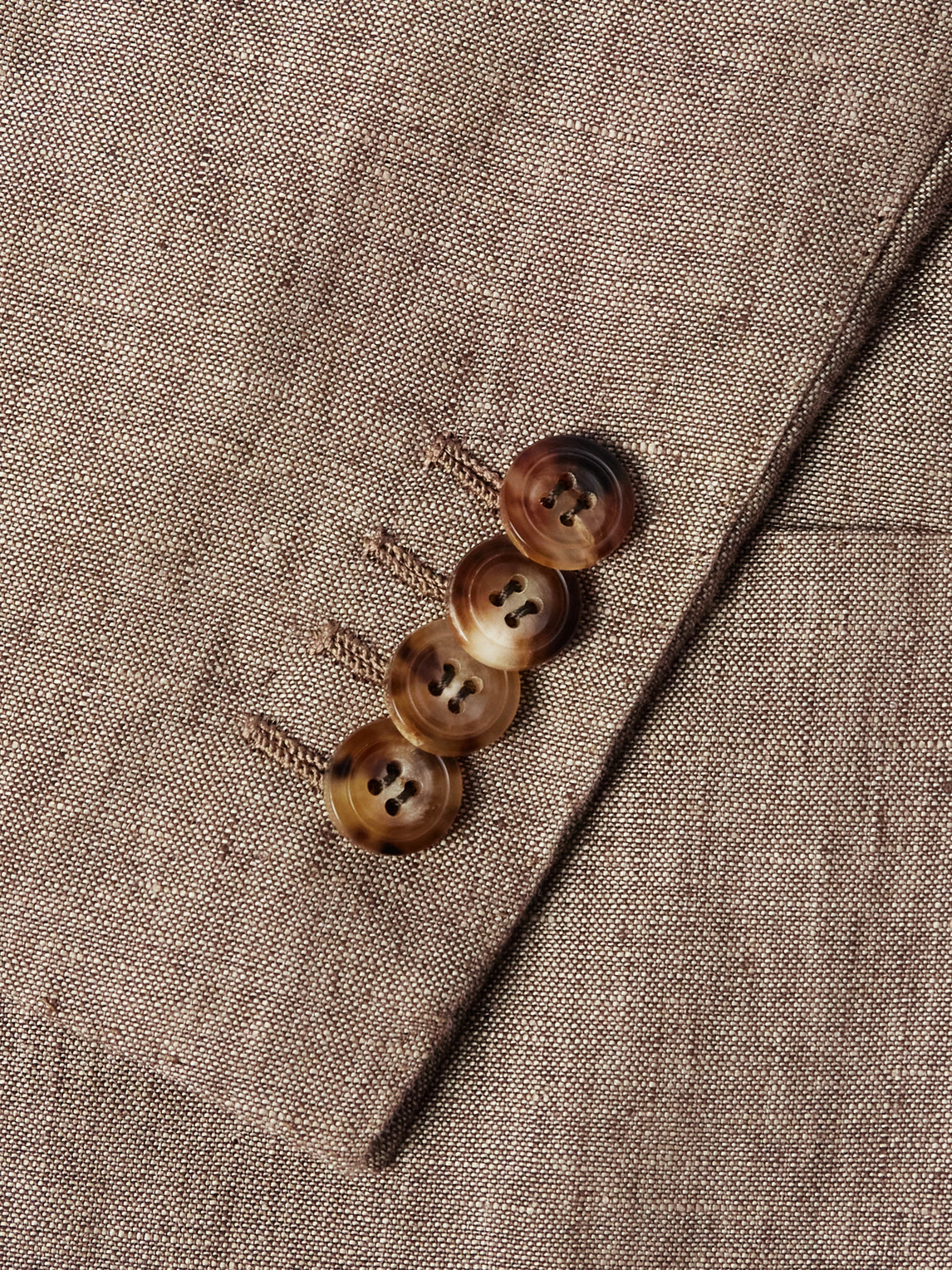 Shop Kiton Linen Blazer In Brown