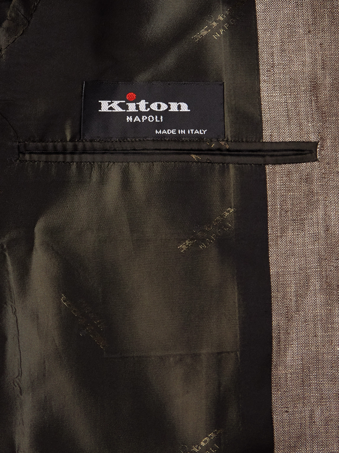 Shop Kiton Linen Blazer In Brown