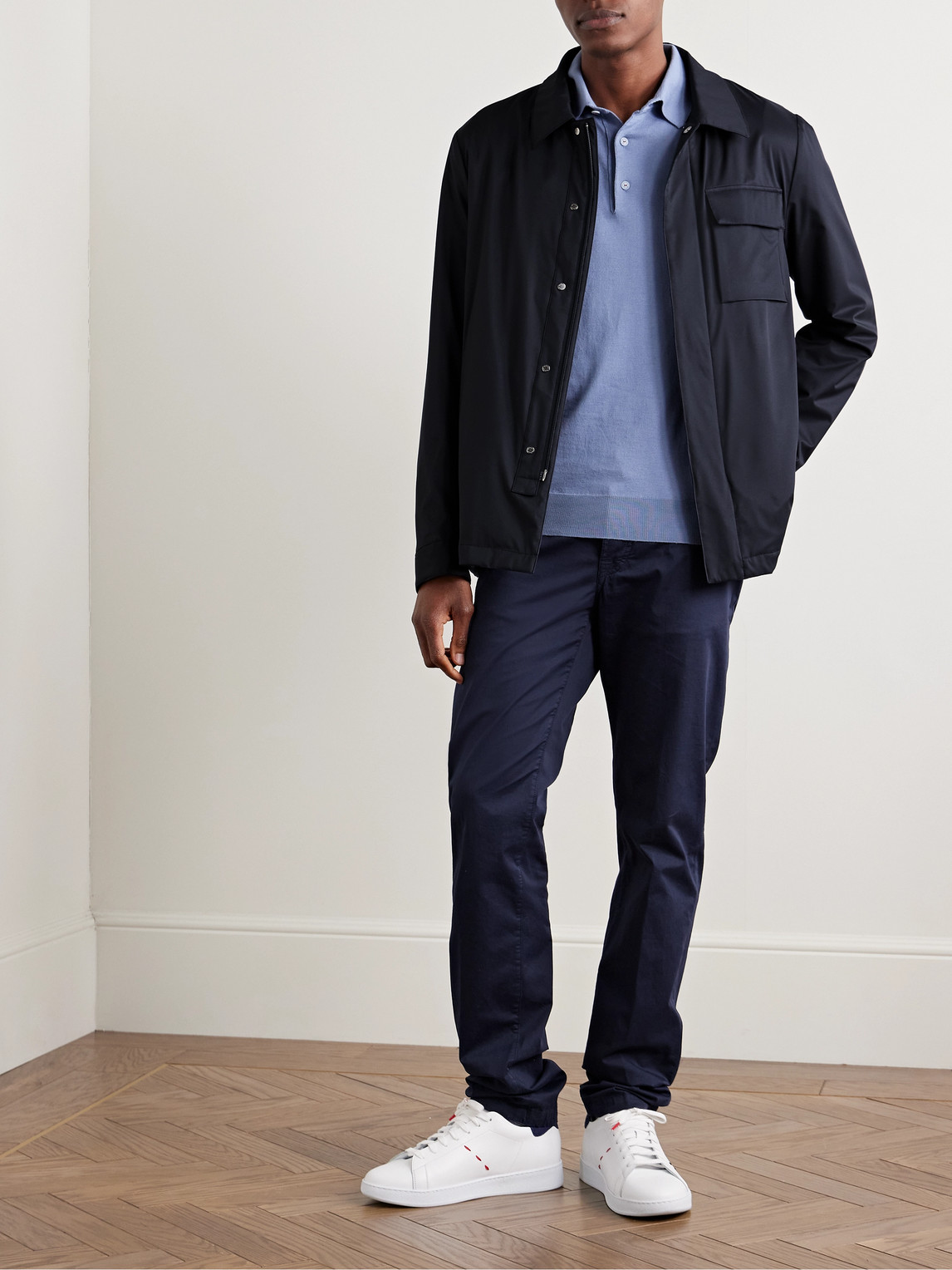 KITON TECH-TWILL OVERSHIRT 