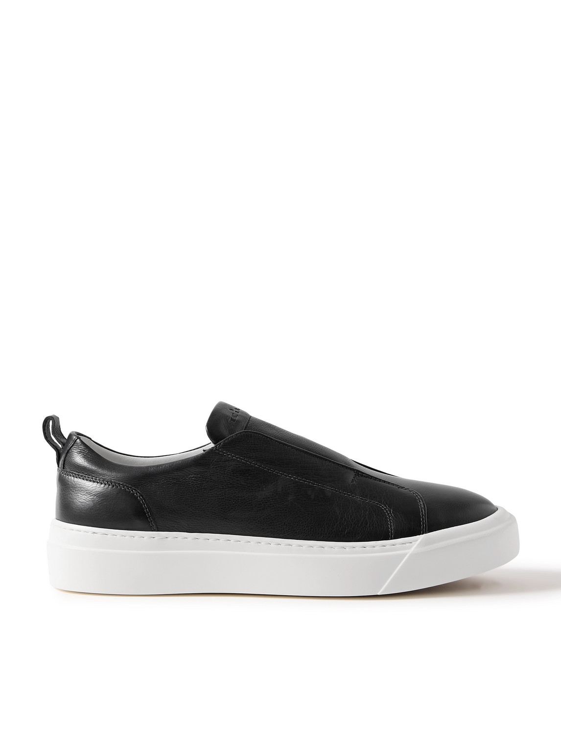 Leather Slip-On Sneakers