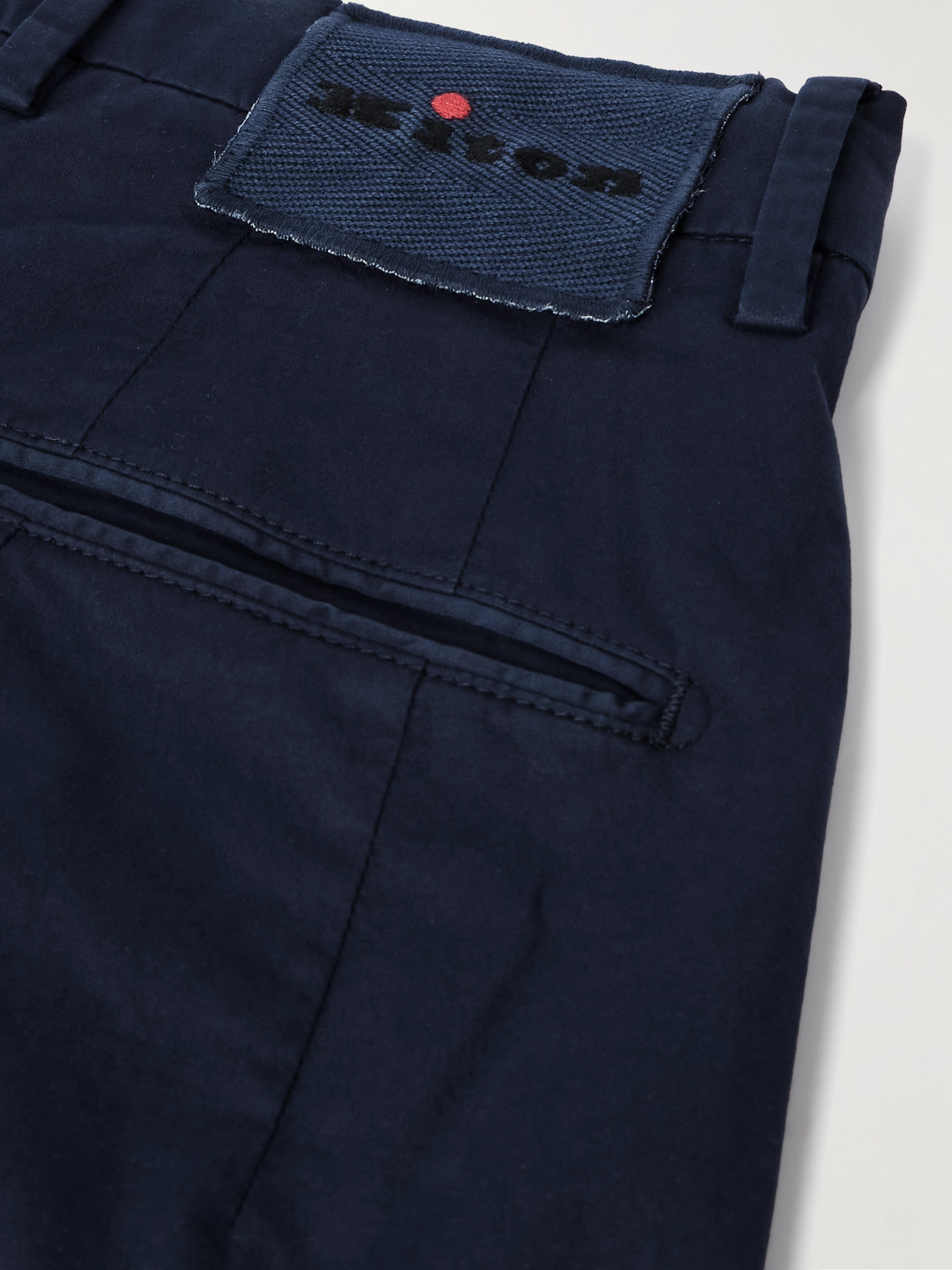 KITON STRAIGHT-LEG STRETCH-COTTON SHORTS