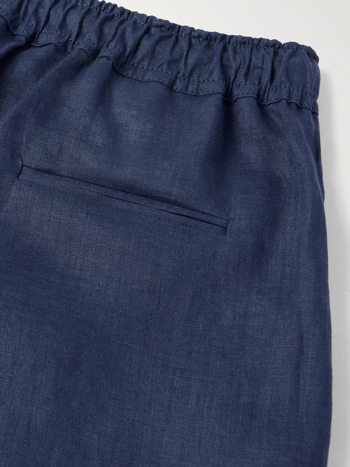 KITON STRAIGHT-LEG LINEN DRAWSTRING SHORTS