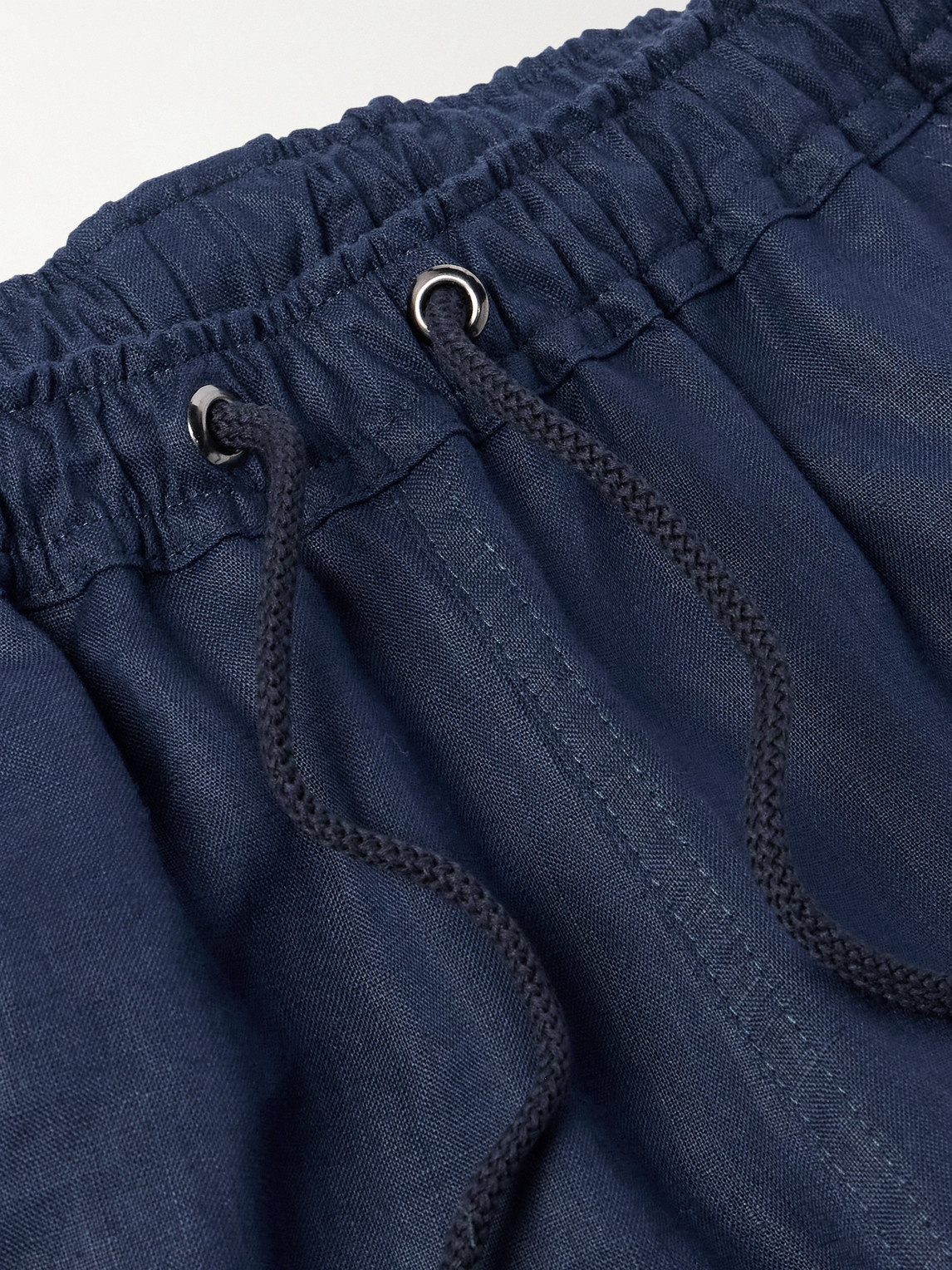 KITON STRAIGHT-LEG LINEN DRAWSTRING SHORTS