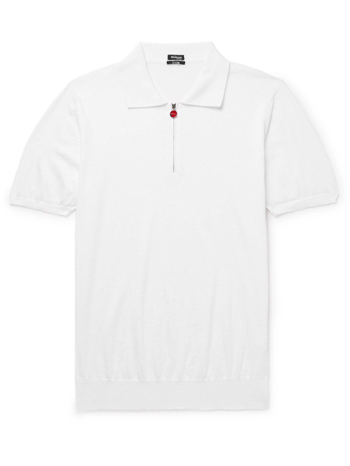 Shop Kiton Cotton Polo Shirt In Blue