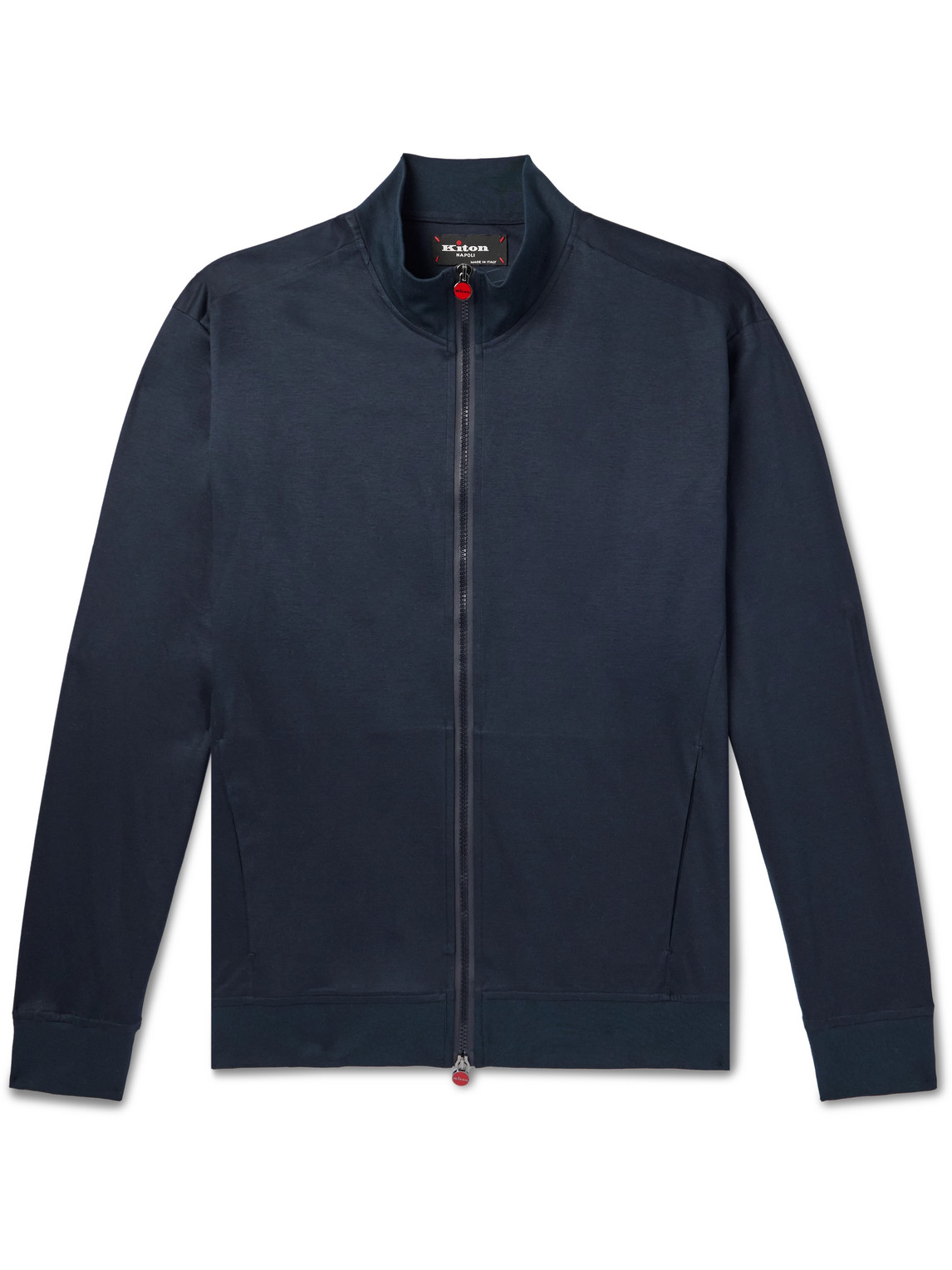 Kiton Cotton-Jersey Zip-Up Cardiganen