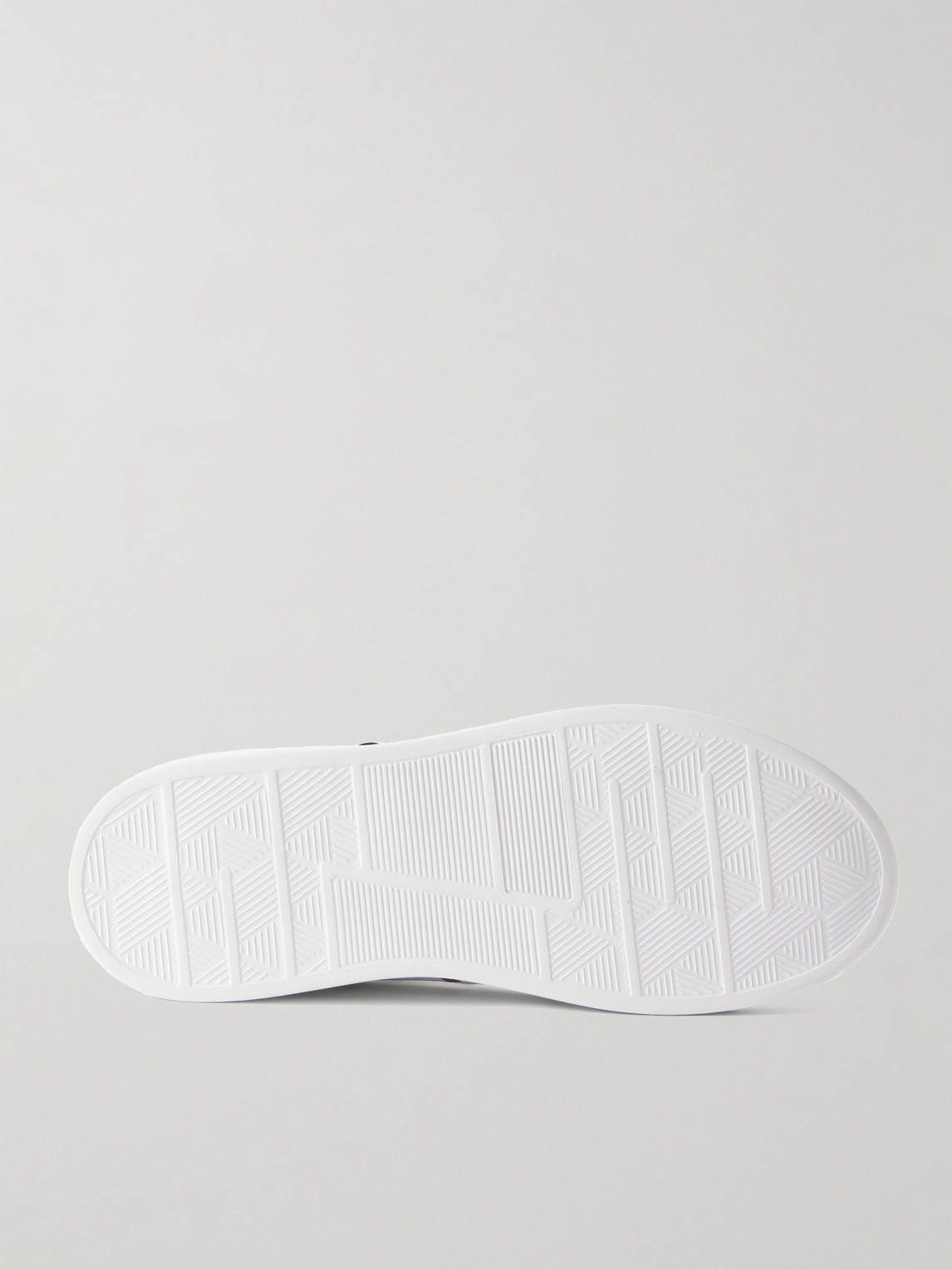 Kiton Embroidered Full-grain Leather Sneakers In White