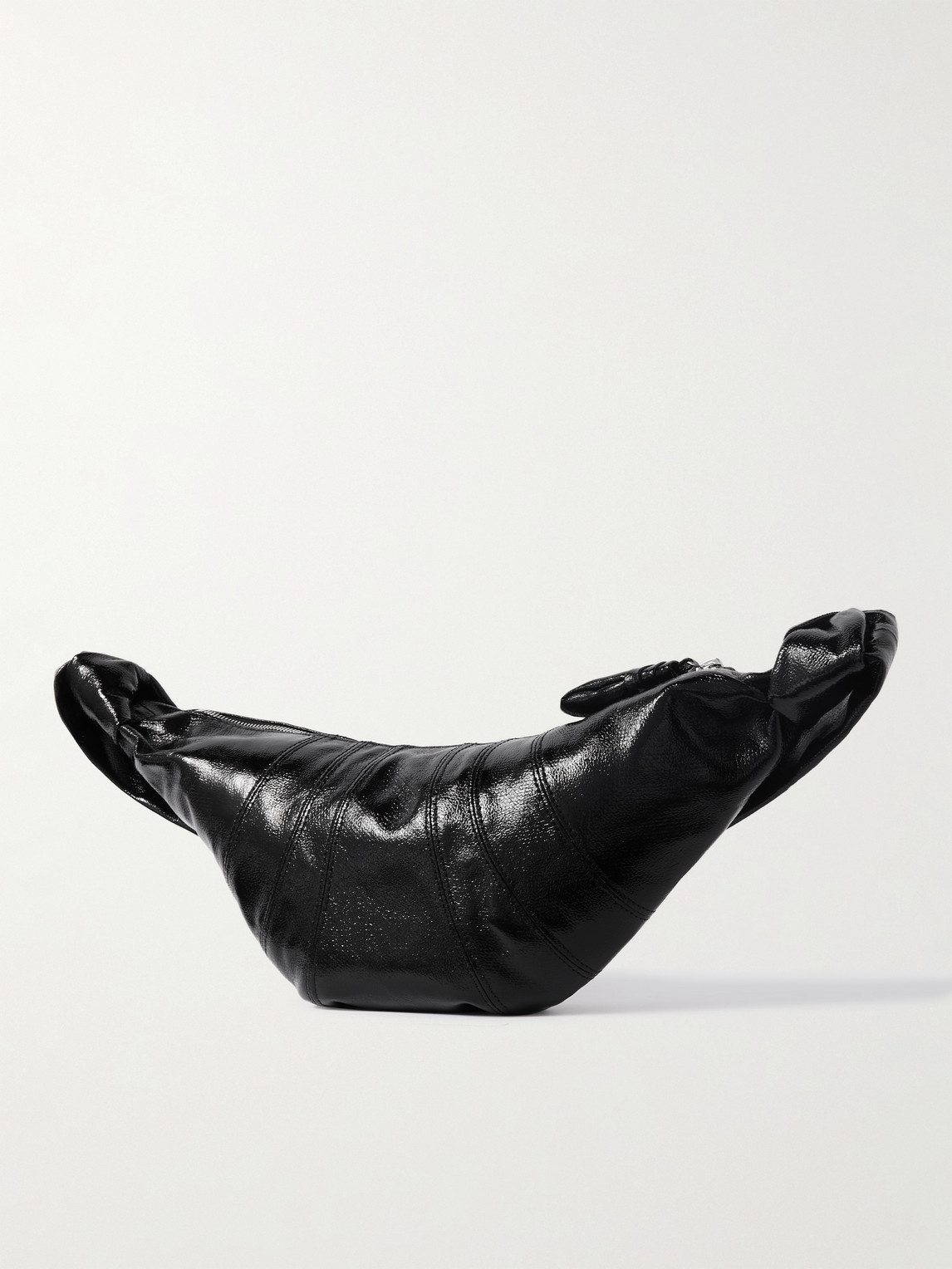 Lemaire Croissant Small Coated-cotton Messenger Bag In Black