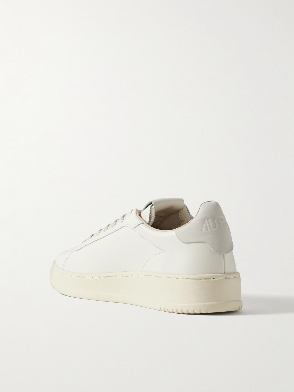Autry Dallas Nubuck-trimmed Leather Sneakers In White