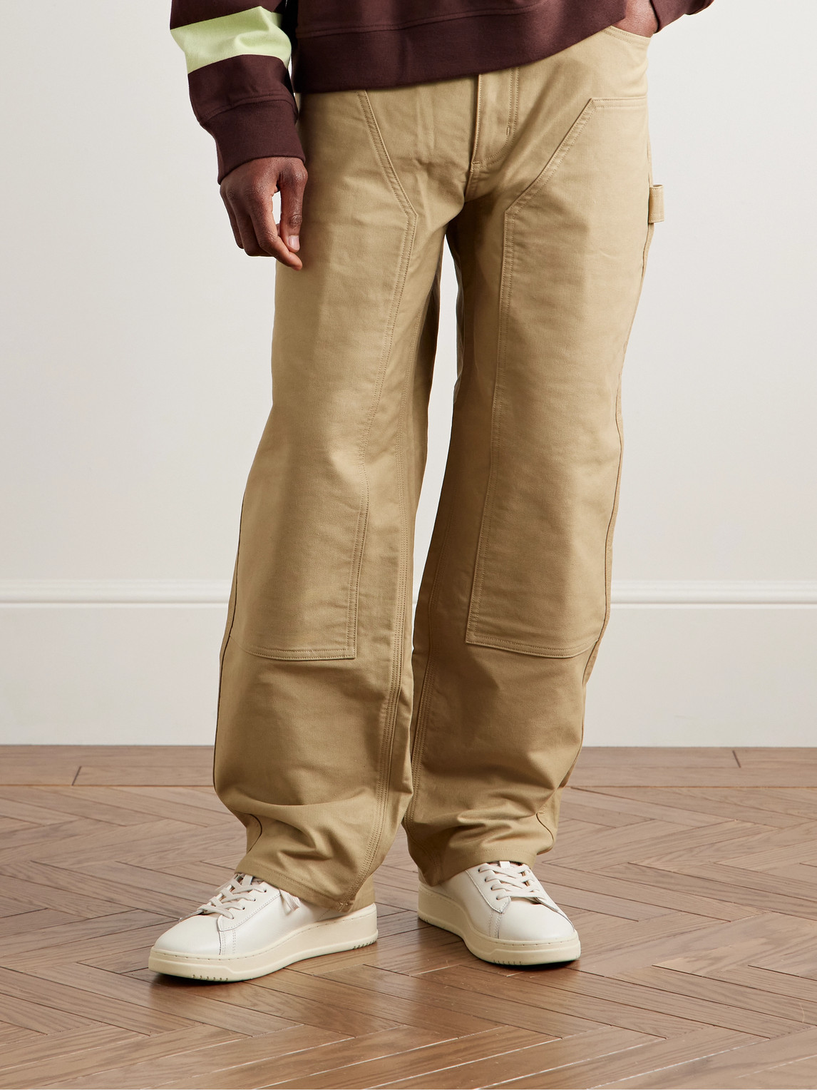 Autry Dallas Nubuck-trimmed Leather Sneakers In White