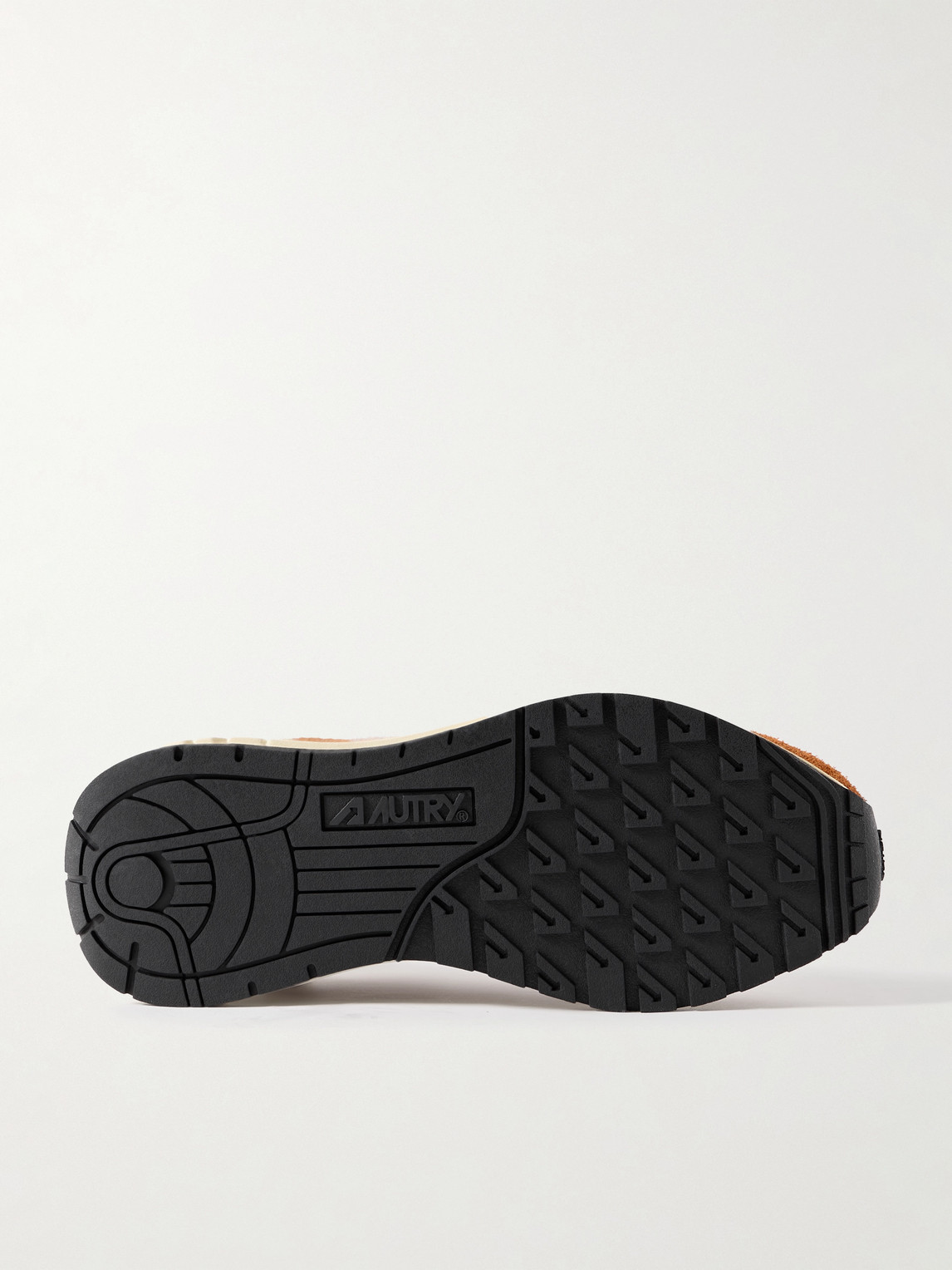 Autry Reelwind Low Suede And Shell Sneakers In Orange