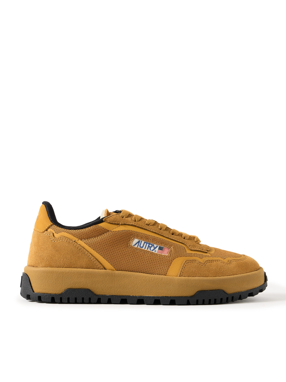 Autry Wildpace Nubuck And Rubber-trimmed Suede And Mesh Sneakers In Brown
