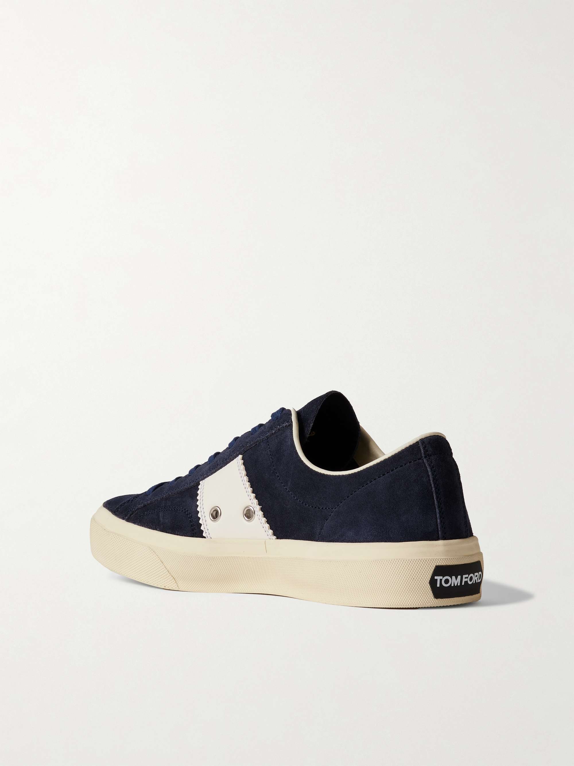 TOM FORD Cambridge Leather-Trimmed Suede Sneakers