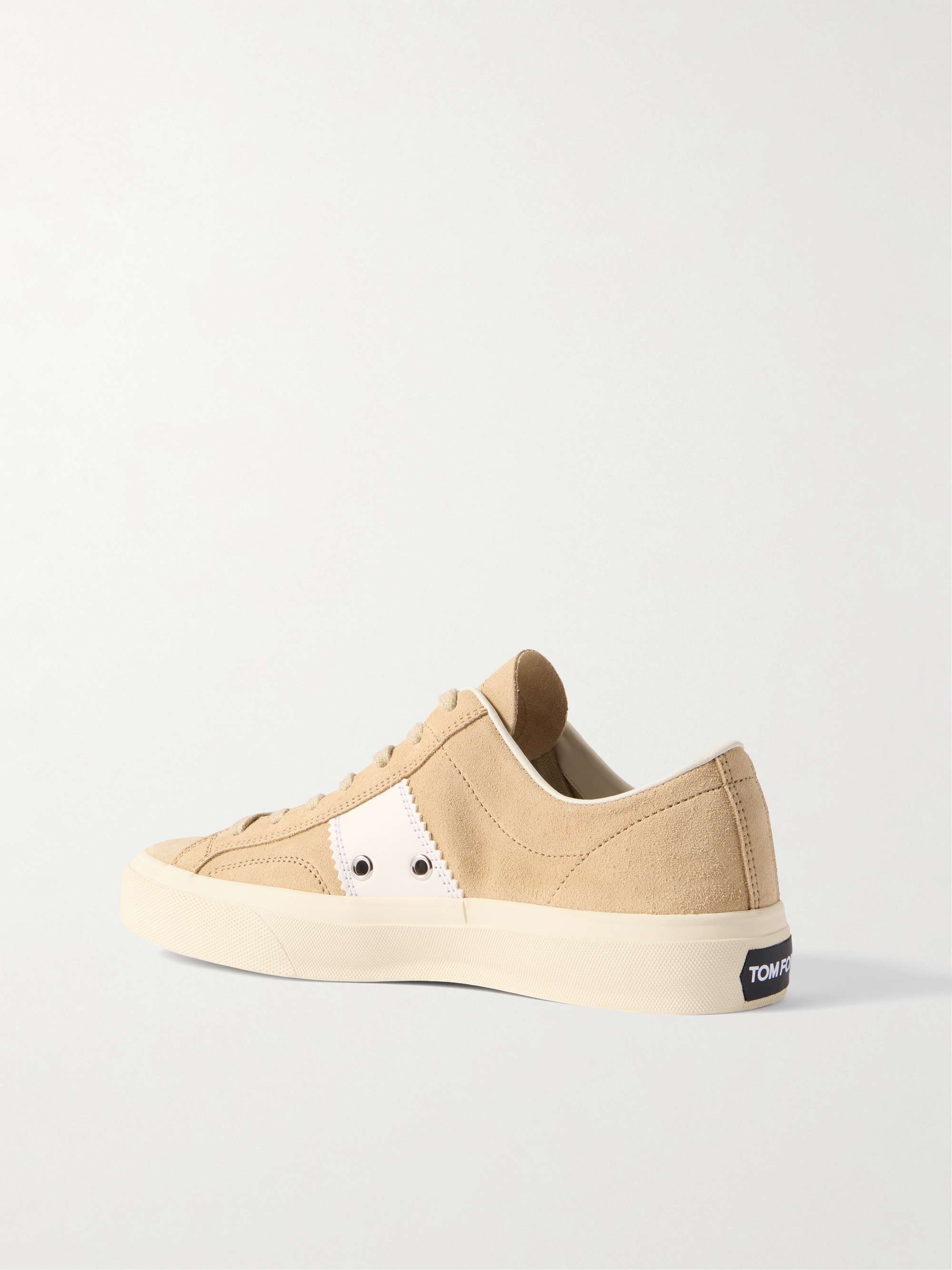 TOM FORD Cambridge Leather-Trimmed Suede Sneakers