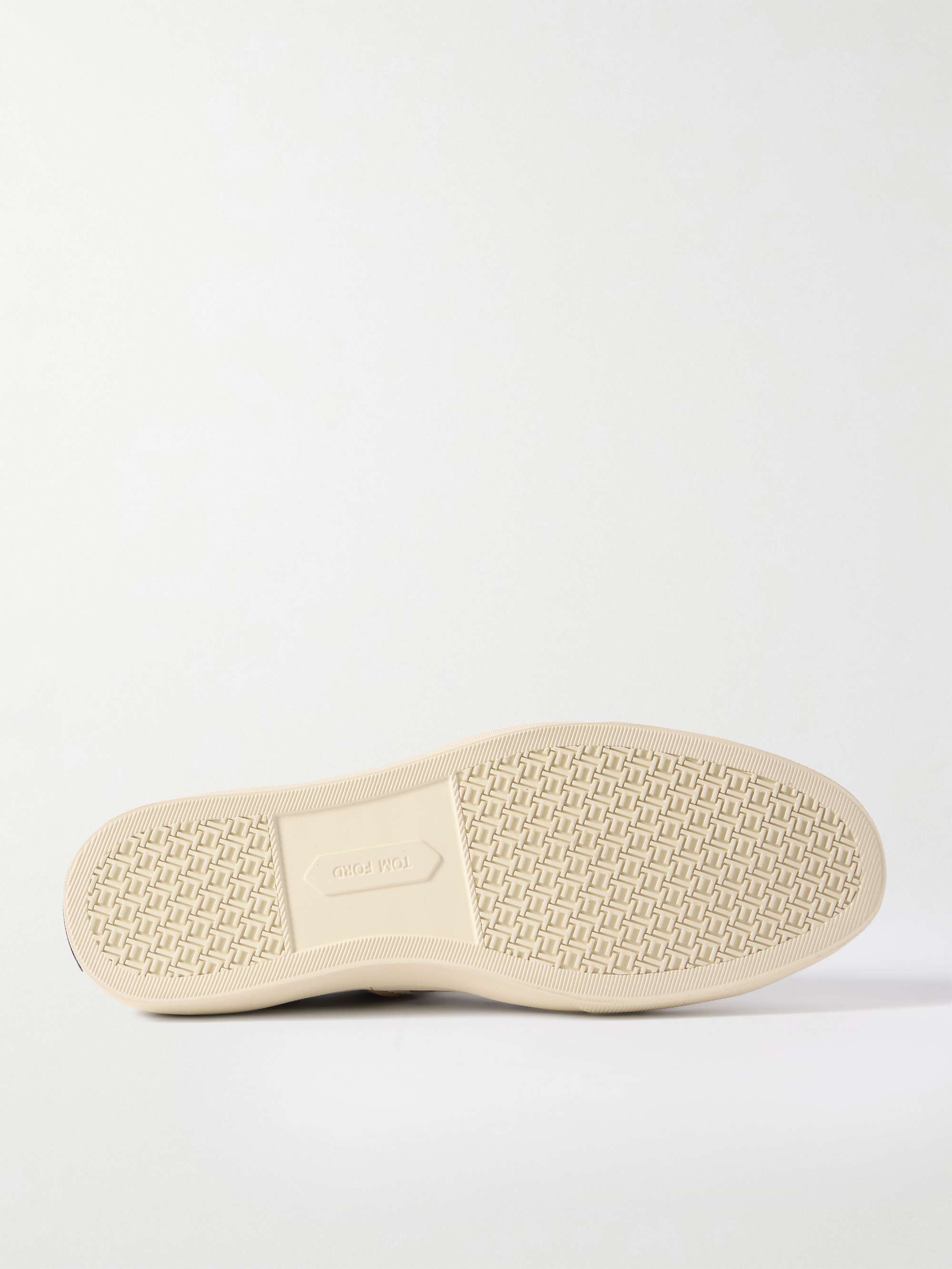 TOM FORD Cambridge Leather-Trimmed Suede Sneakers