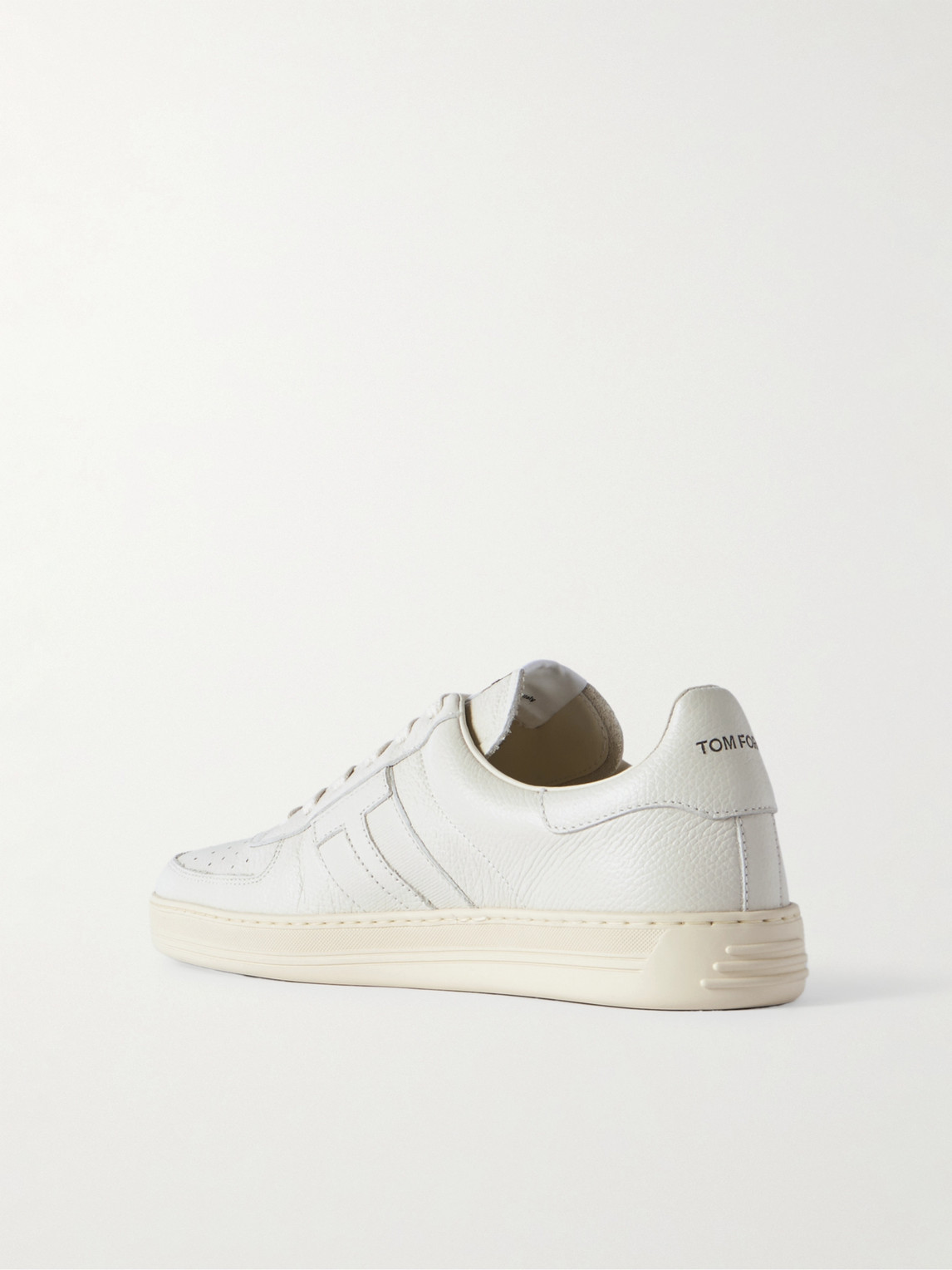 Tom Ford Leather Logo Sneakers In White | ModeSens