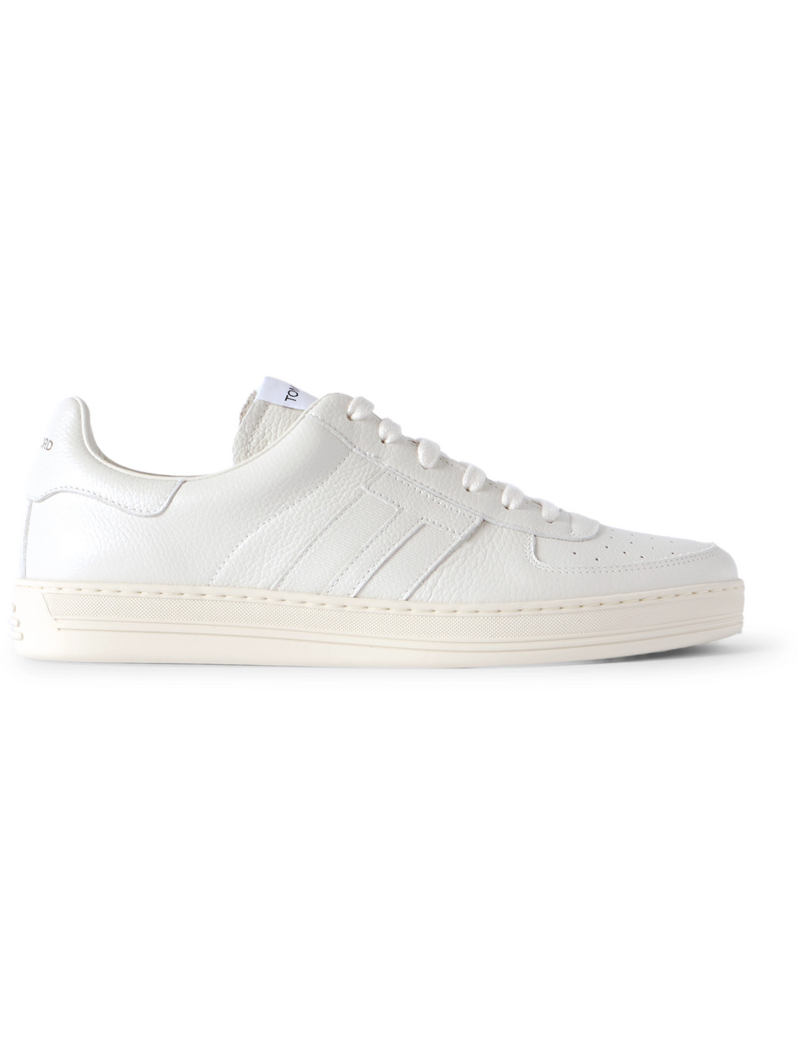 Tom Ford Leather Logo Sneakers In White | ModeSens