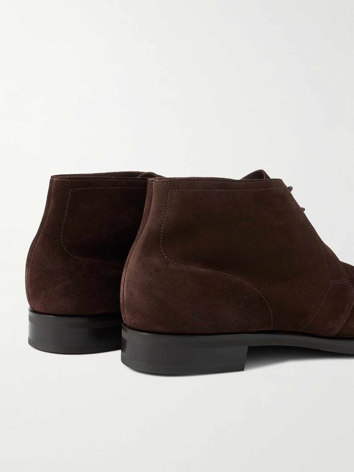 Shop Edward Green Shanklin Suede Chukka Boots In Brown