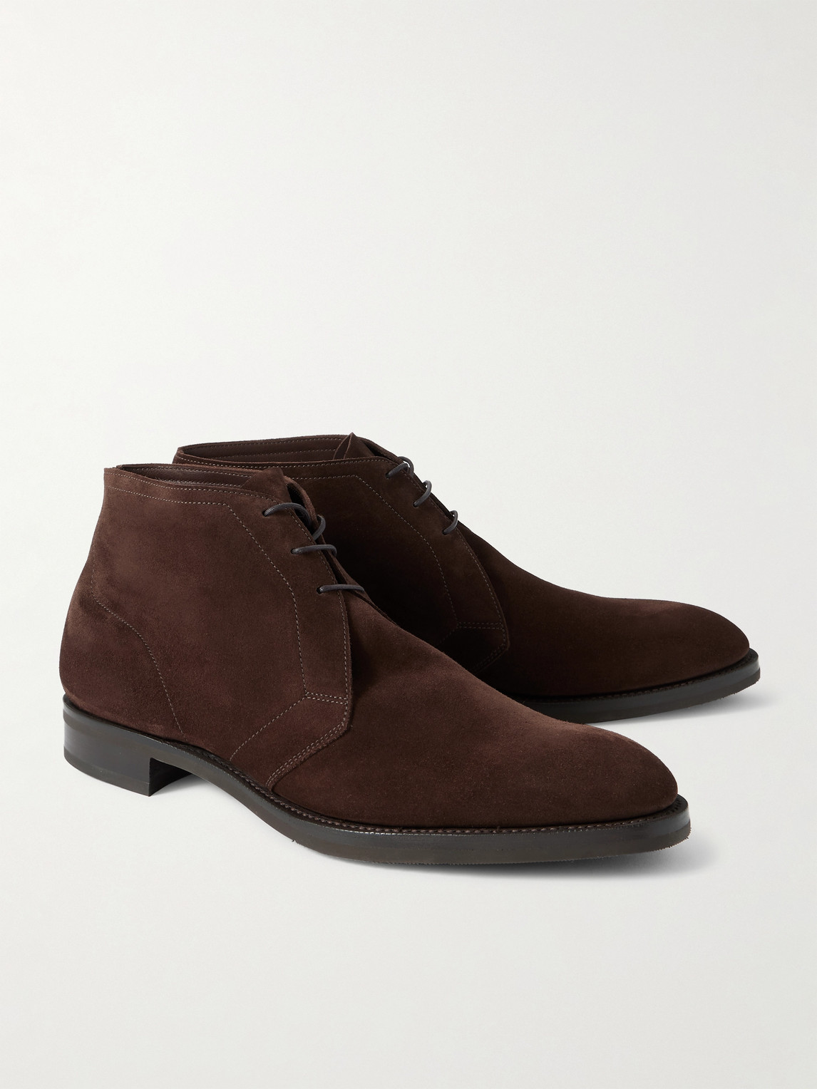 EDWARD GREEN SHANKLIN SUEDE CHUKKA BOOTS