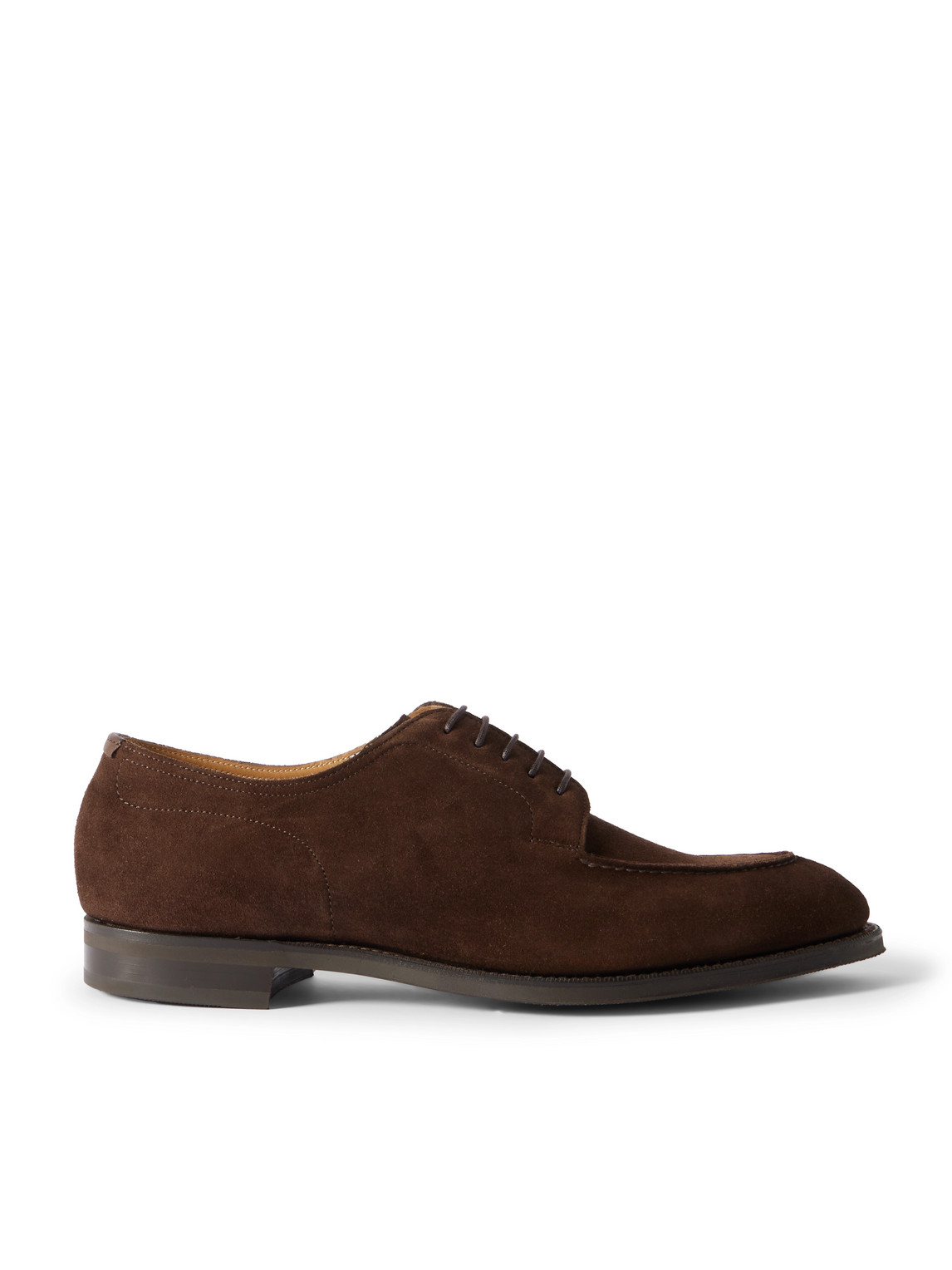 Edward Green Dover Suede Derby Shoes In Brown
