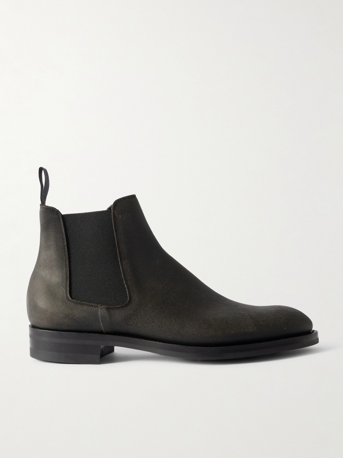 Edward Green Govan Waxed-suede Chelsea Boots In Brown