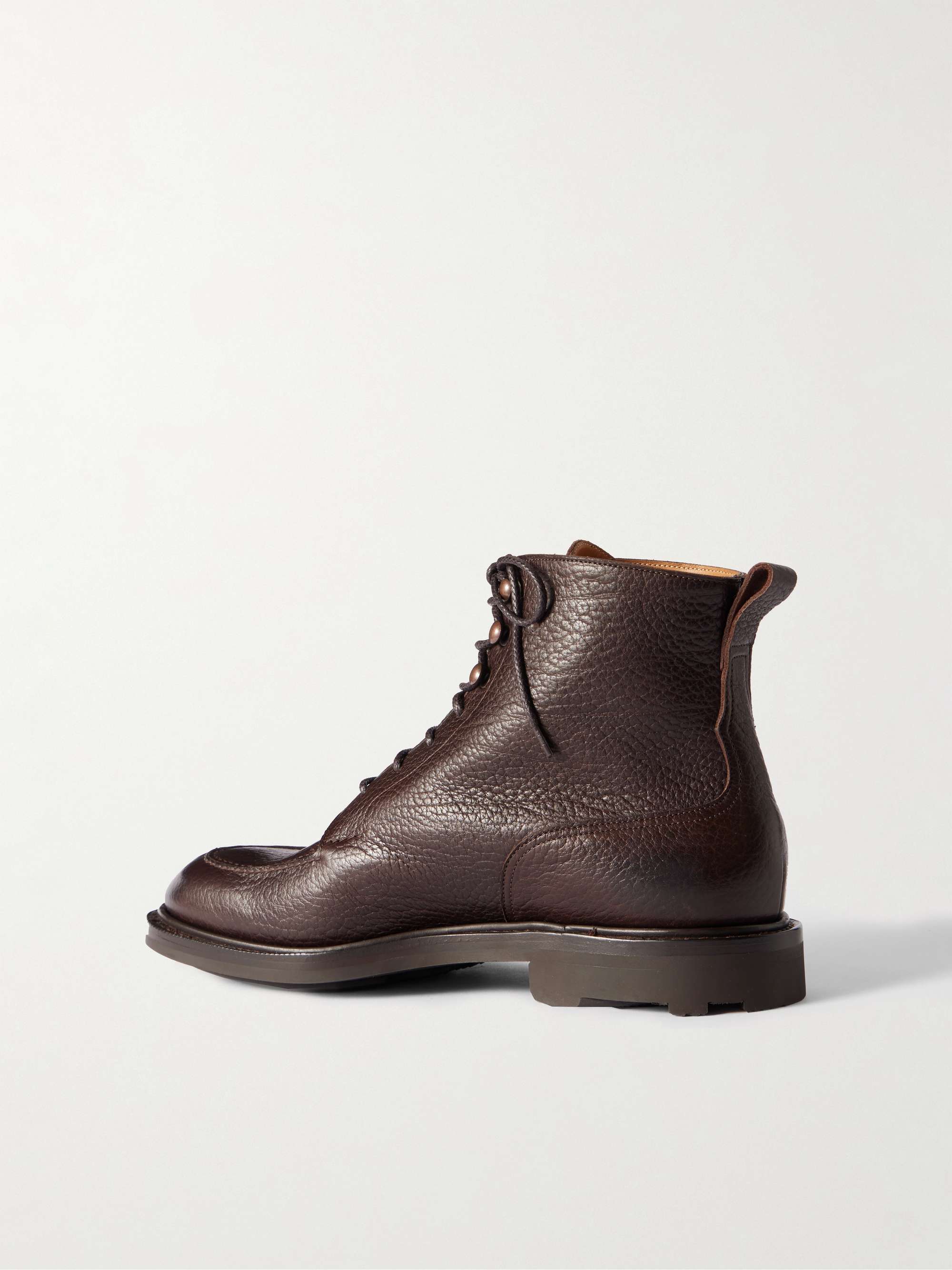 EDWARD GREEN Cranleigh Shearling-Lined Full-Grain Leather Boots