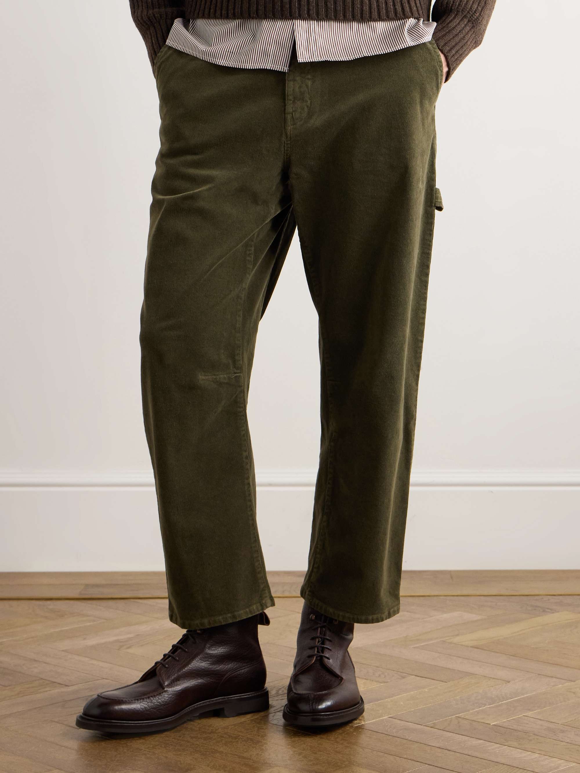 EDWARD GREEN Cranleigh Shearling-Lined Full-Grain Leather Boots