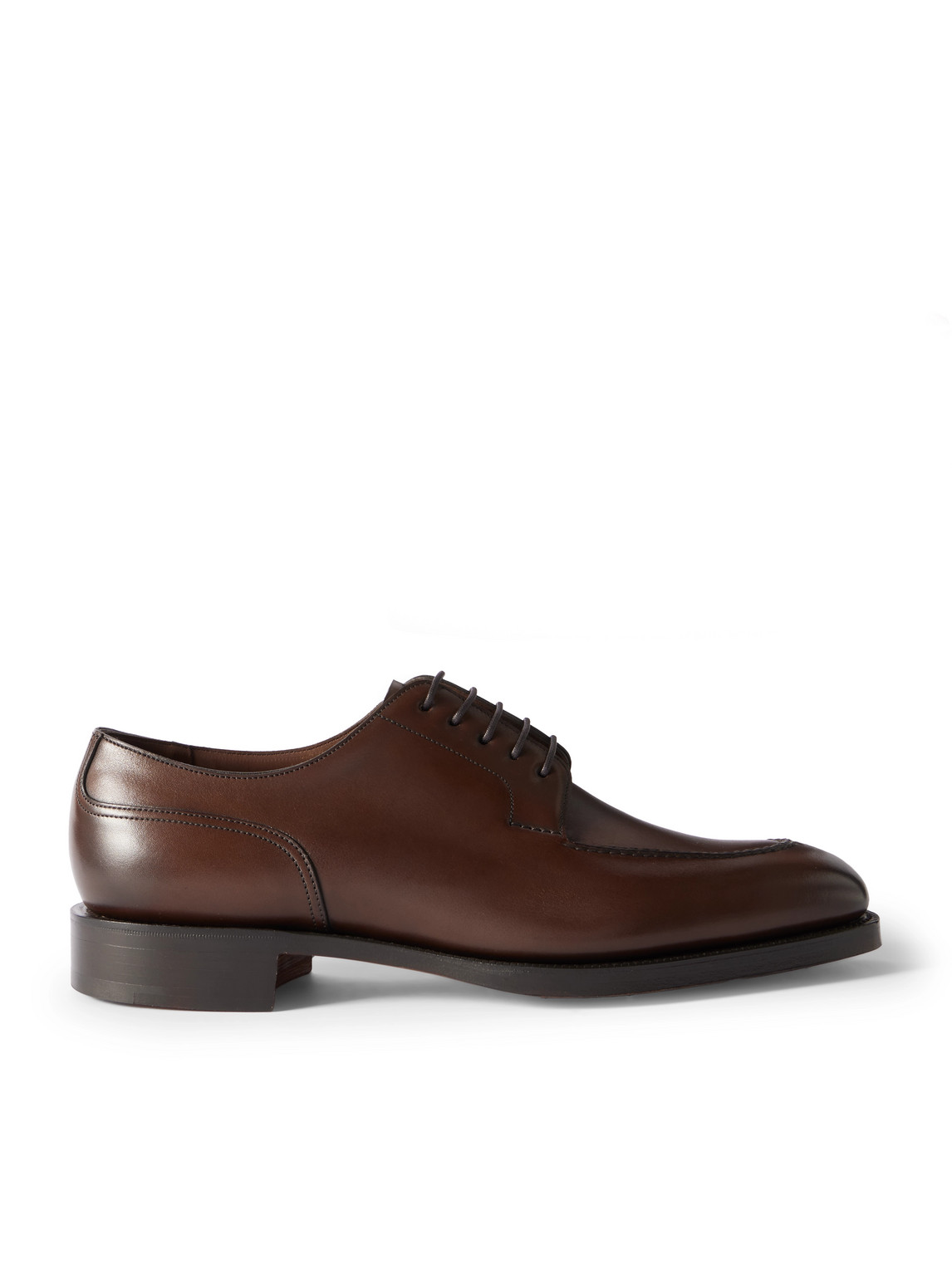 Edward Green Dover Leather Derby Shoes In Brown