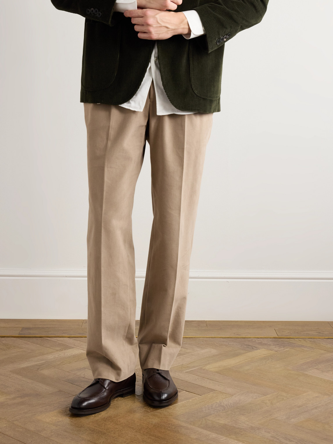 EDWARD GREEN DOVER FULL-GRAIN LEATHER DERBY SHOES