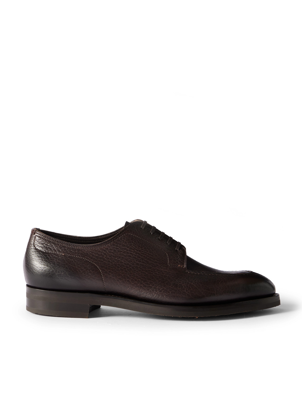 Edward Green Dover Leather Derby Shoes In Brown