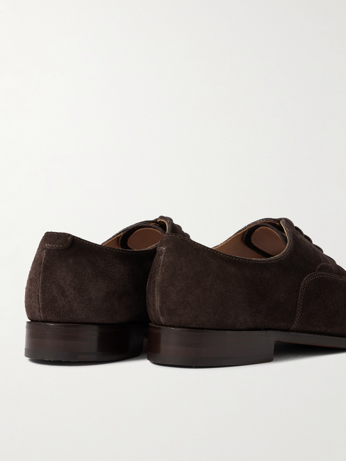 Shop Grenson Cambridge Suede Oxford Shoes In Brown