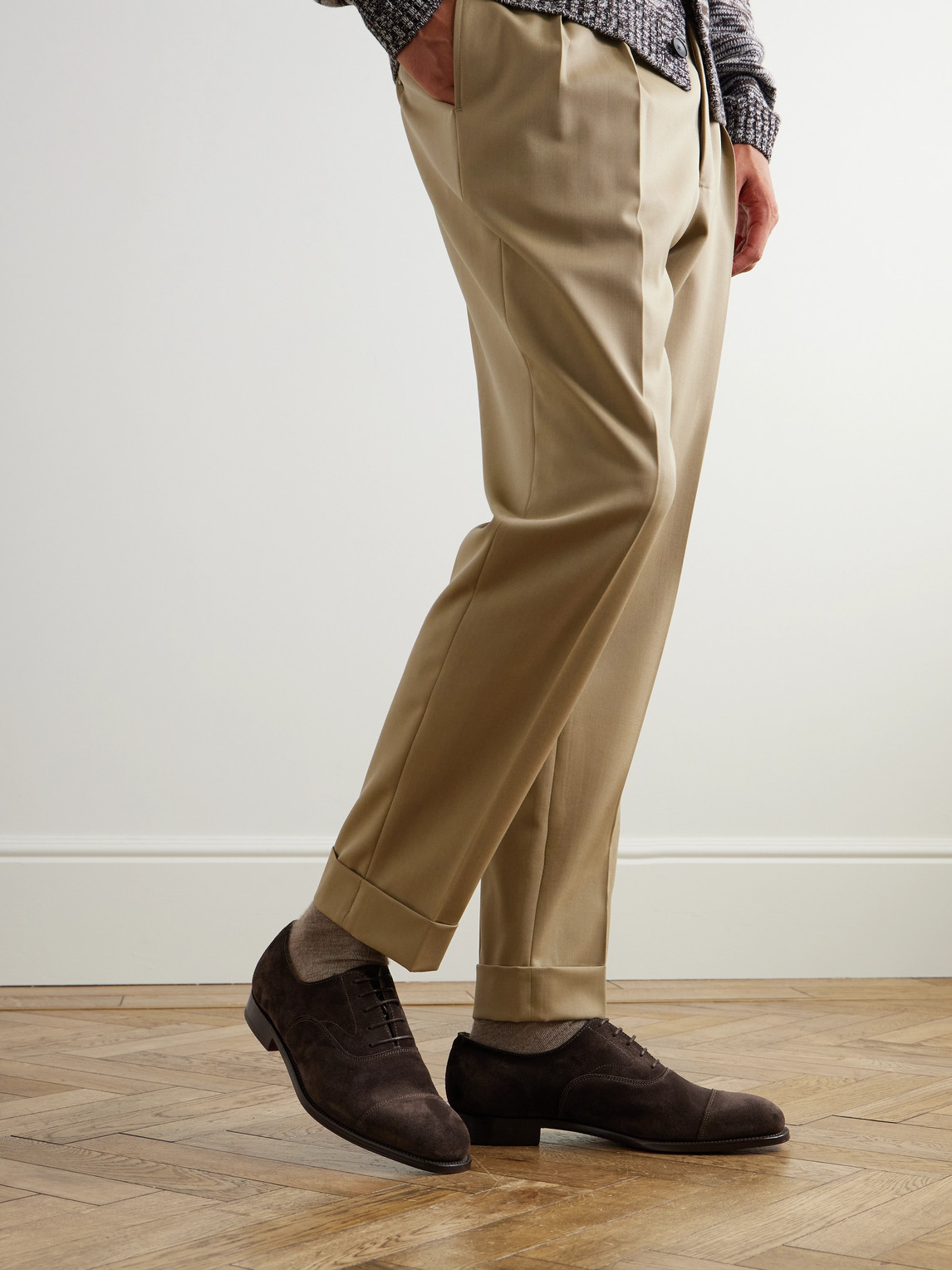 GRENSON CAMBRIDGE SUEDE OXFORD SHOES