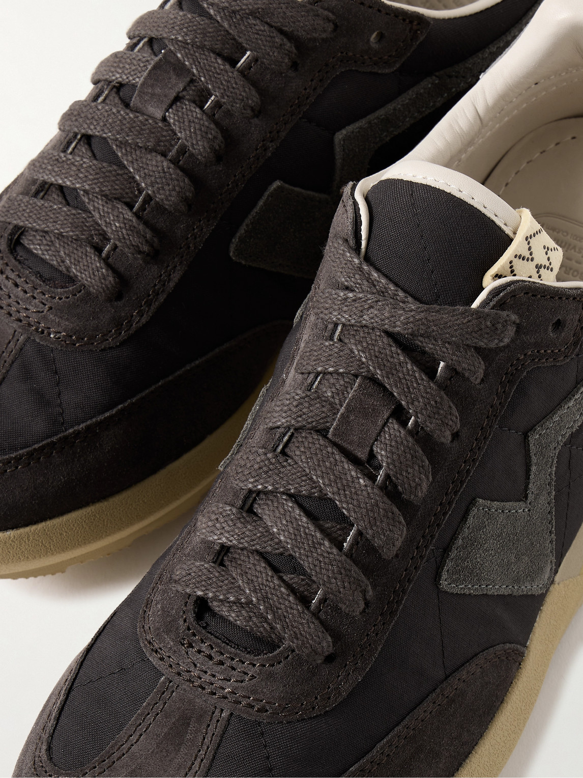 Visvim Fkt Runner Suede-trimmed Canvas Sneakers In Black