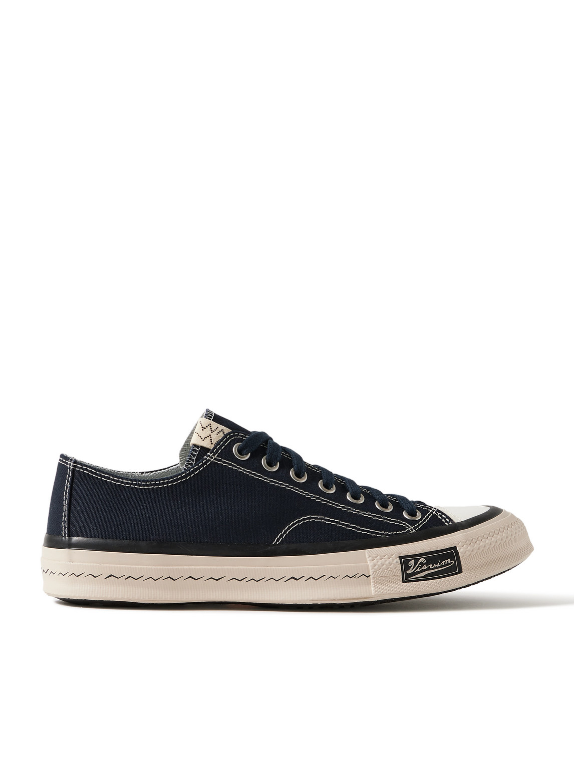 Skagway Lo Leather-Trimmed Canvas Sneakers
