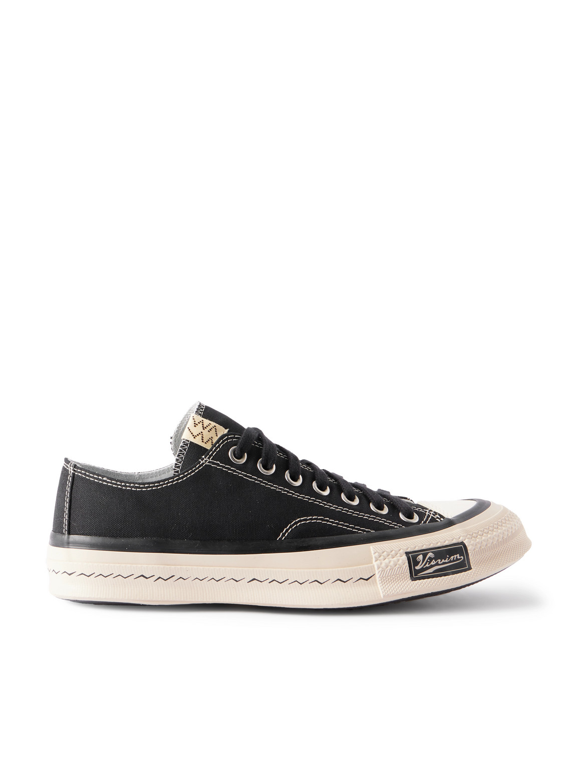 Visvim Skagway Lo Leather-trimmed Canvas Sneakers