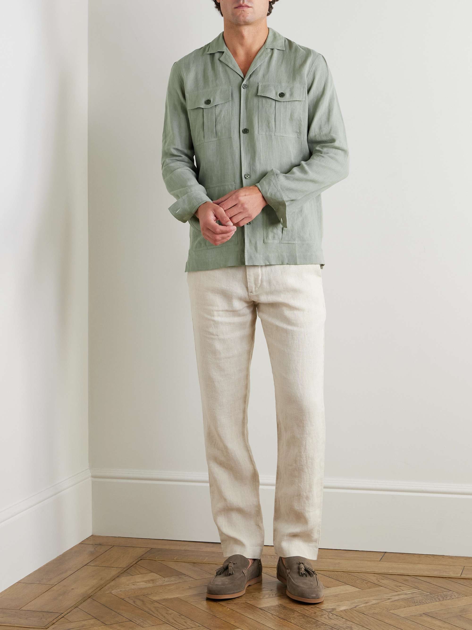 OUR LEGACY Sailor Wide-Leg Crinkled-Twill Trousers for Men OUR LEGACY Sailor Wide-Leg Crinkled-Twill Trousers for Men