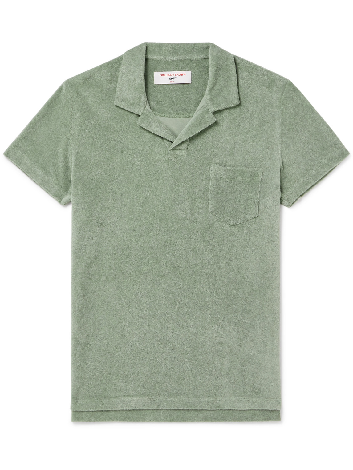 Orlebar Brown 007 Cotton-terry Polo Shirt In Green