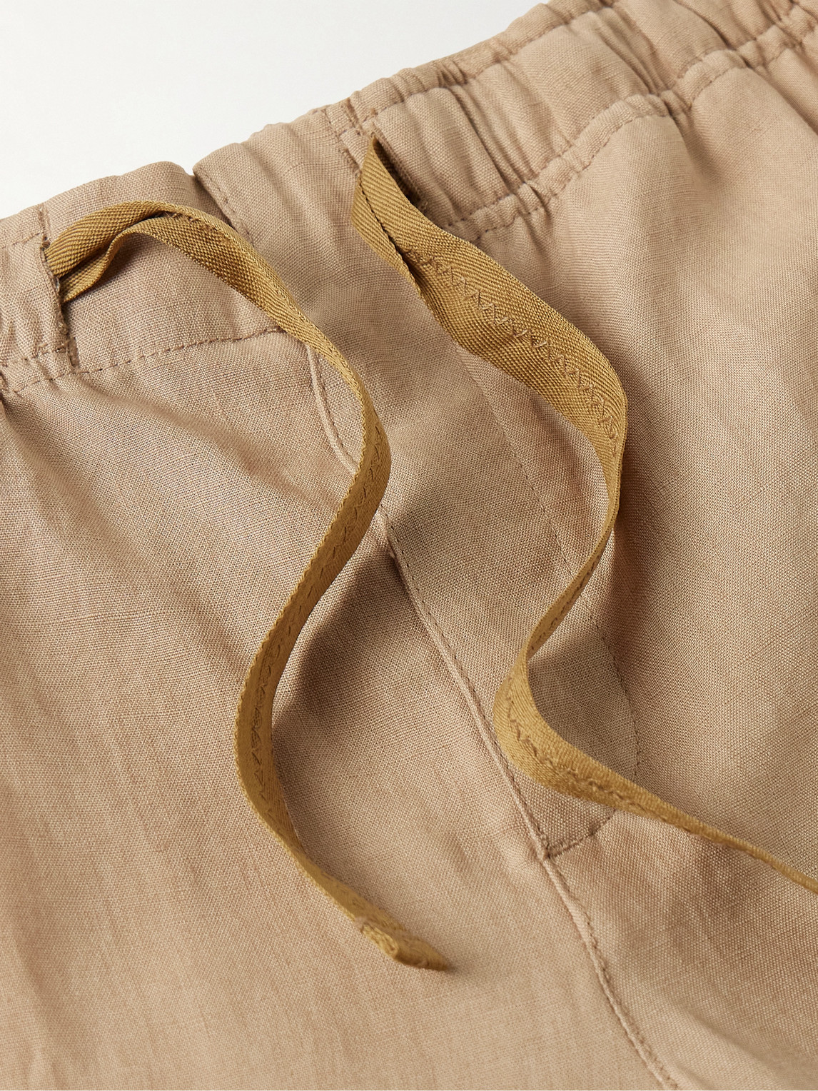 ORLEBAR BROWN ALEX TAPERED LINEN DRAWSTRING TROUSERS