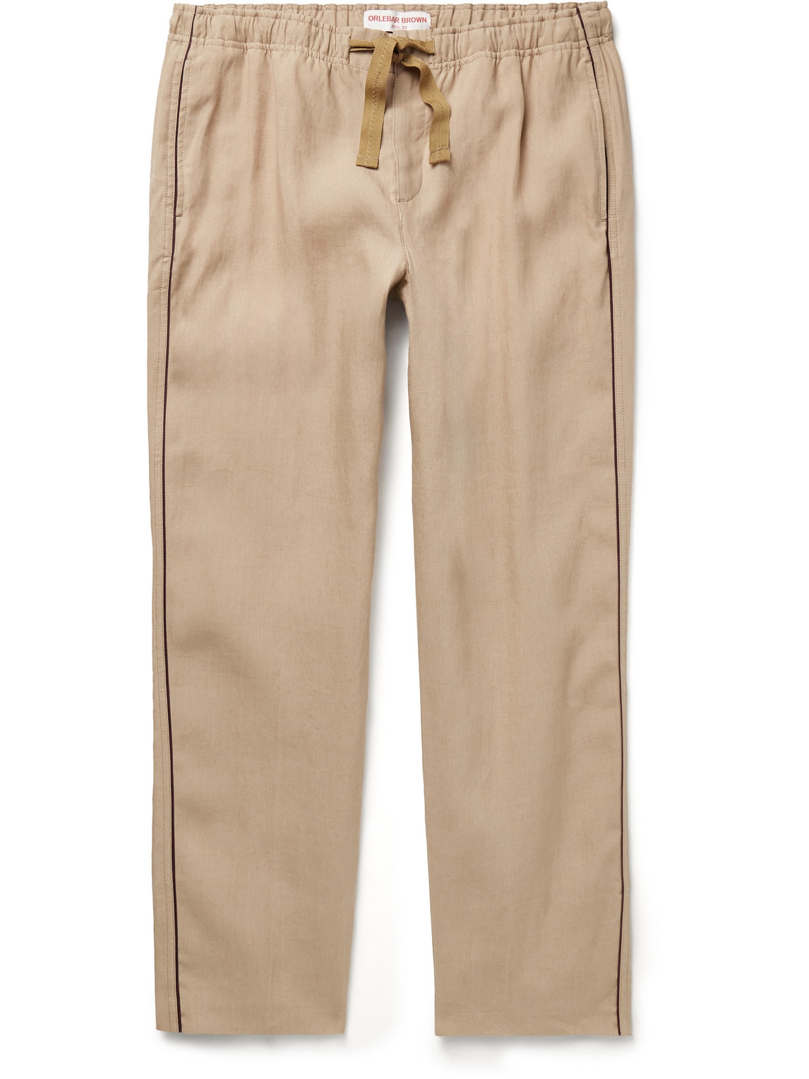 Orlebar Brown Alex Tapered Linen Drawstring Trousers In Neutrals